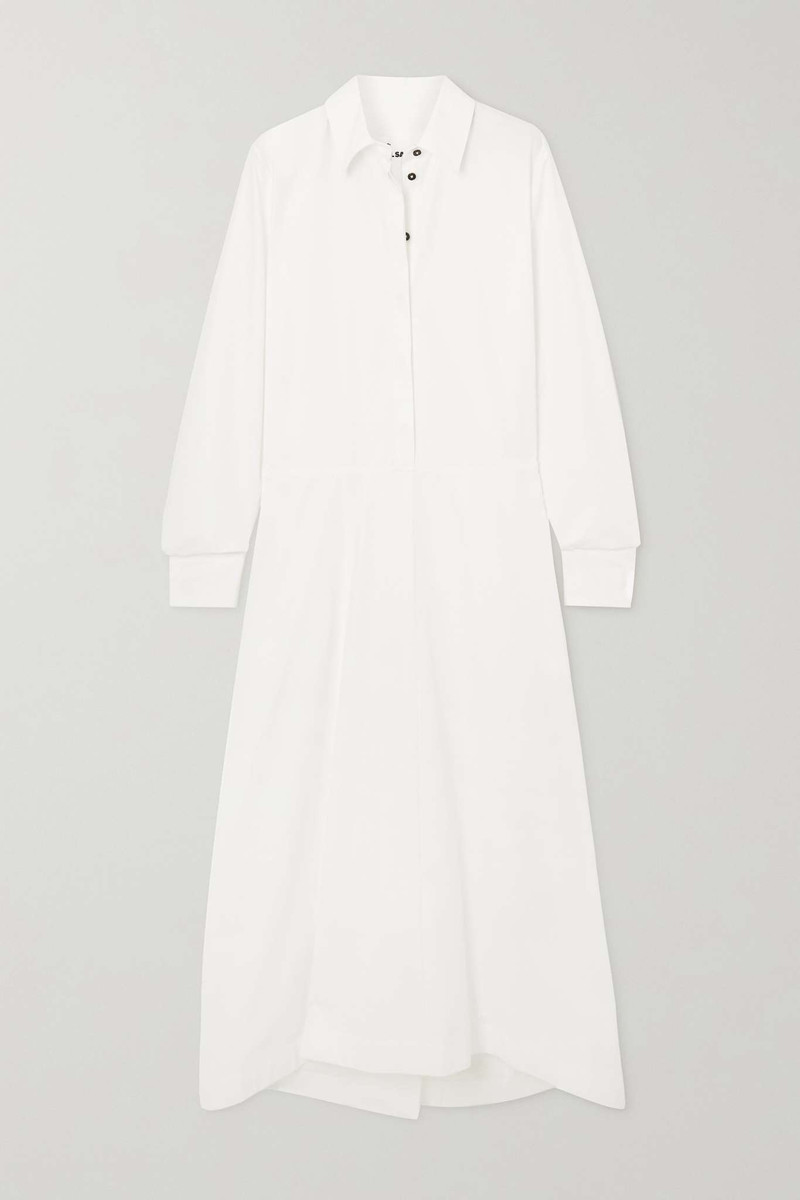 Cotton-poplin maxi shirt dress 1