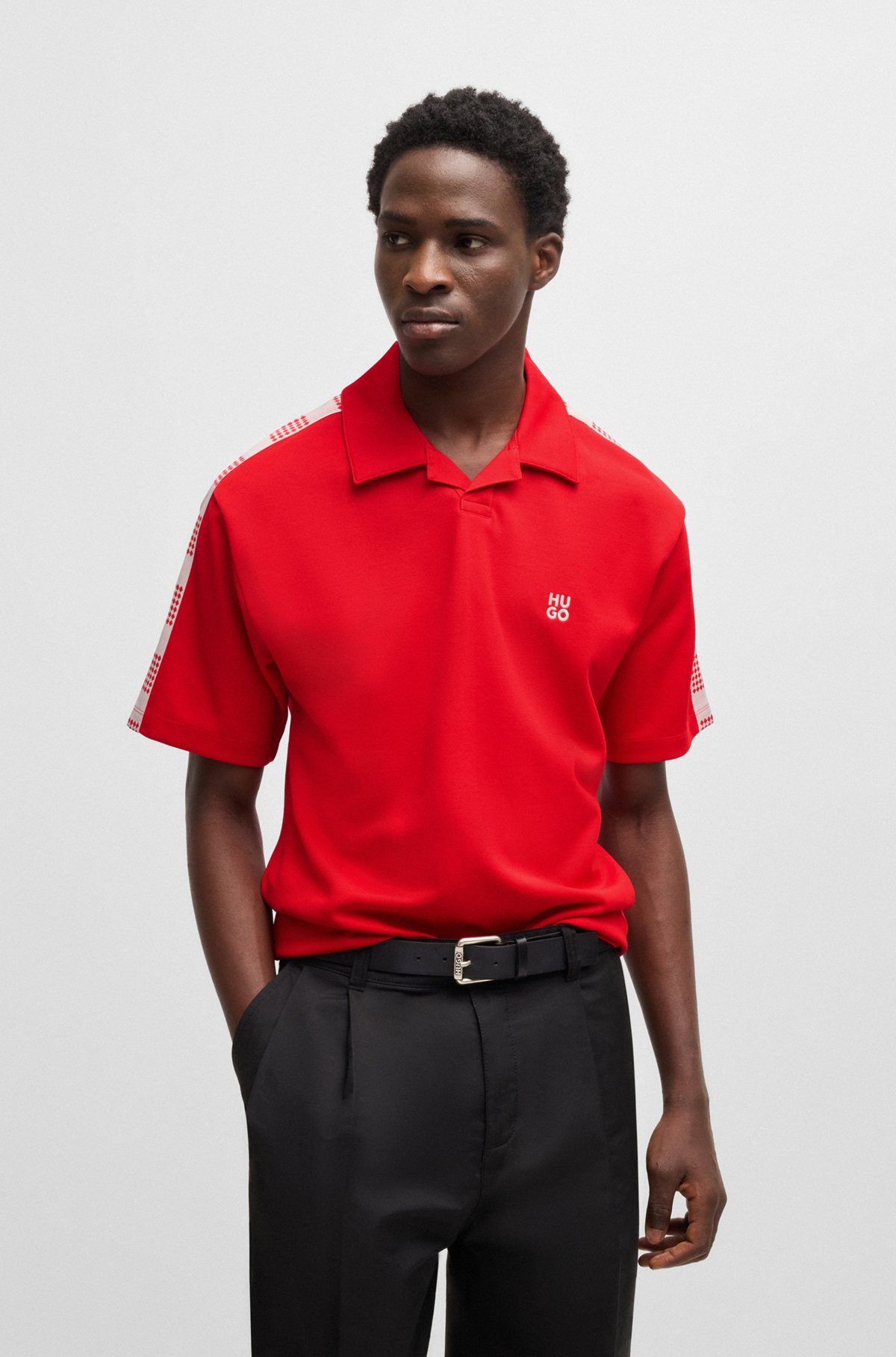 POLO SHIRT WITH CHECKED TAPE - 2