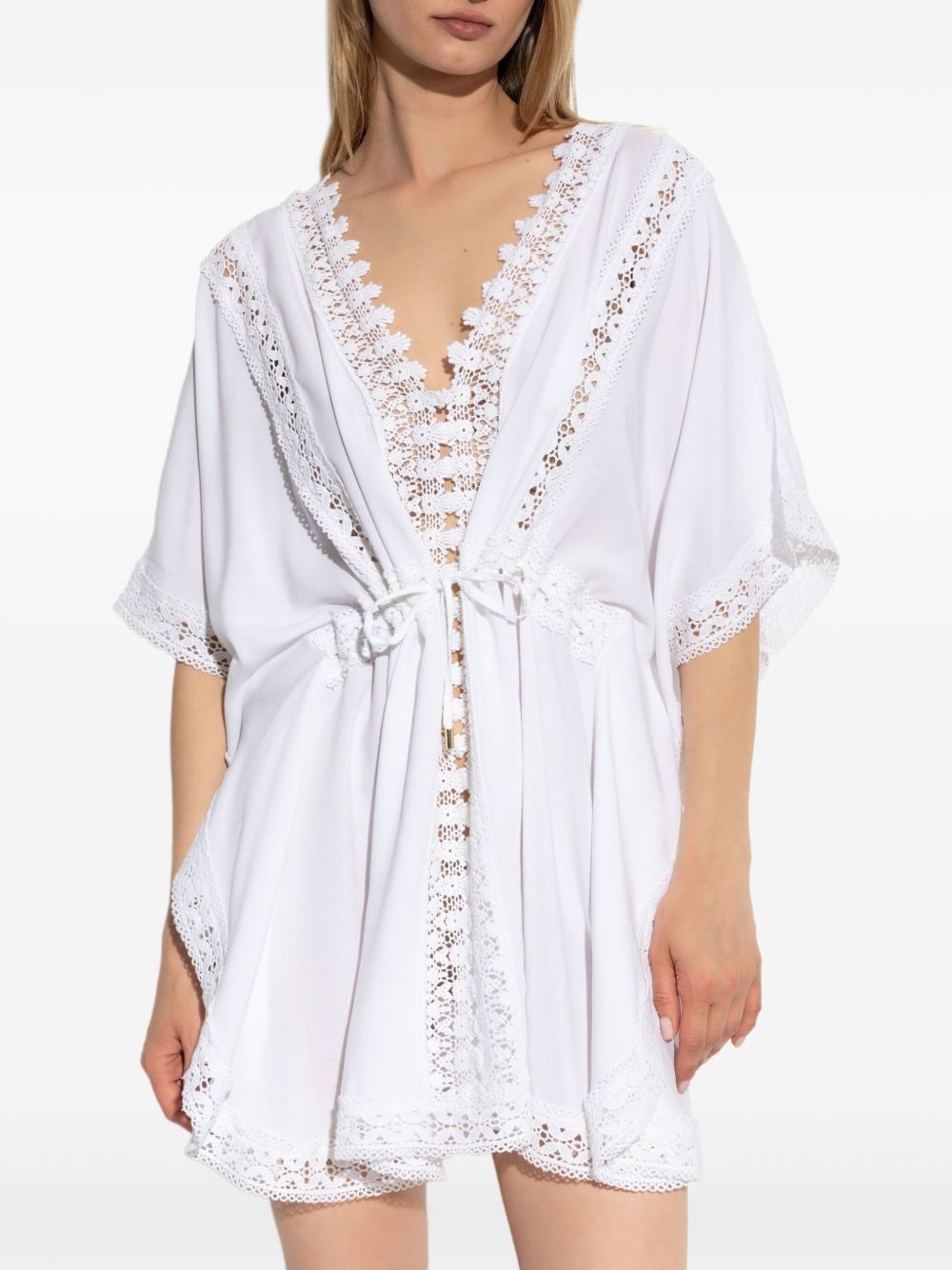Evin lace-trim beach cover-up - 3