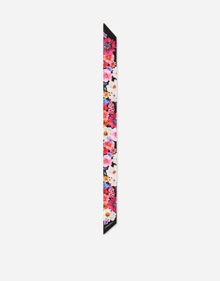 Garden-print twill headscarf - 3