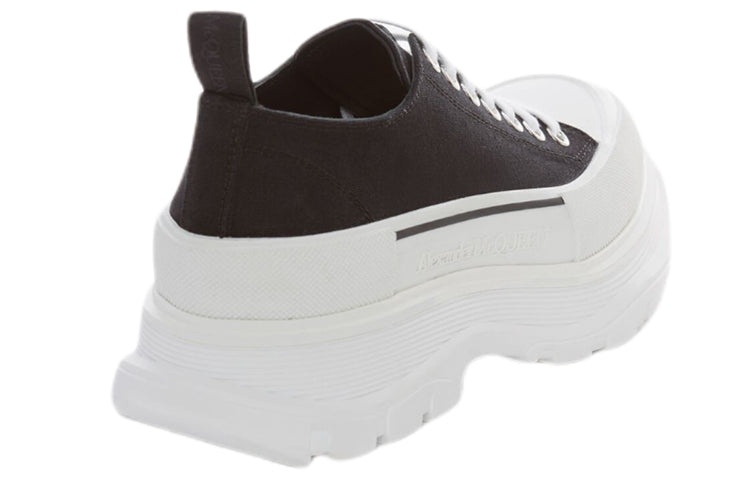 (WMNS) Alexander McQueen Tread Slick Low Lace Up 'Black White' FW21 611705W4MV21070 - 2