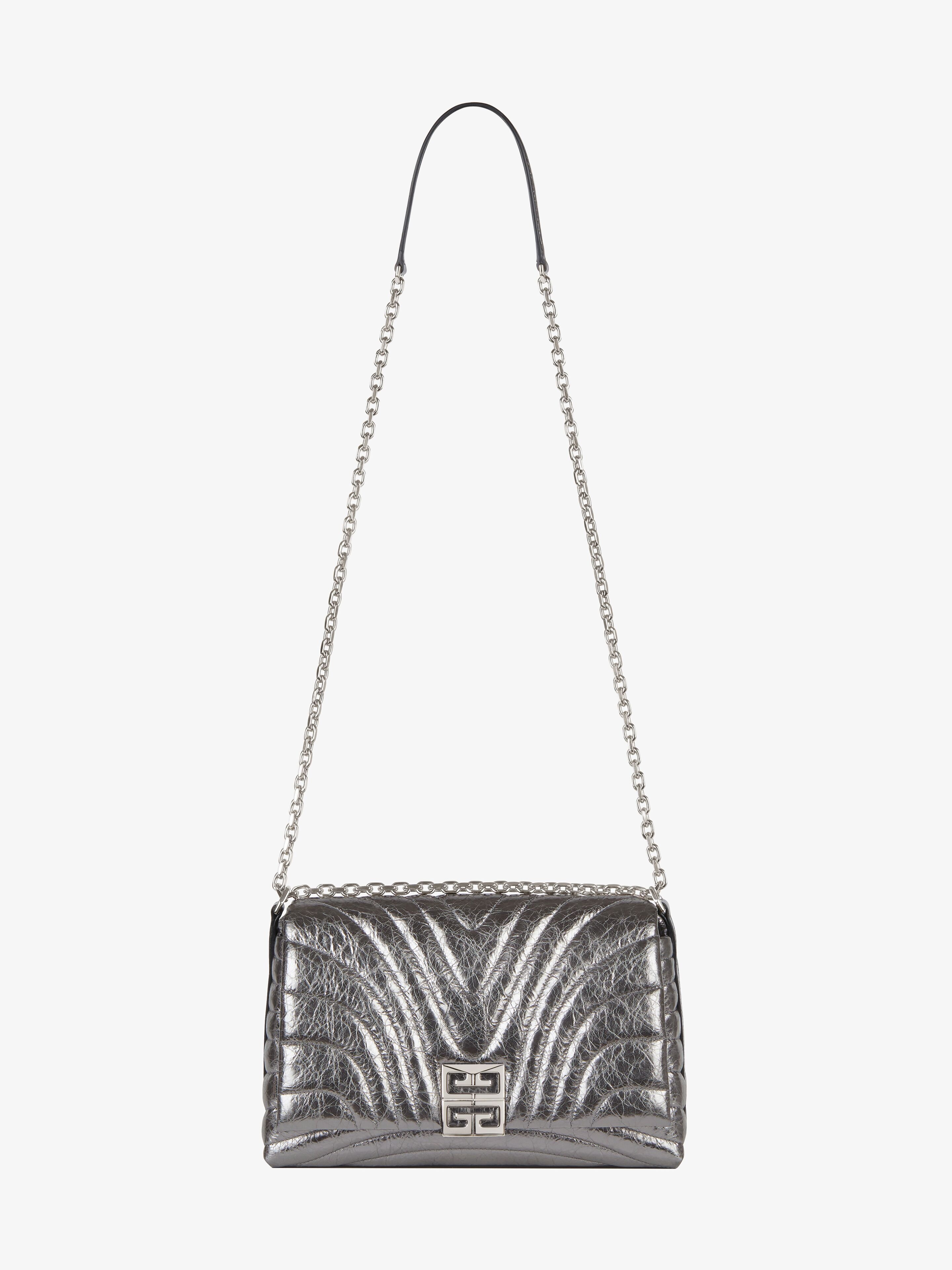 MEDIUM 4G SOFT BAG IN QUILTED LAMINATED LEATHER - 4