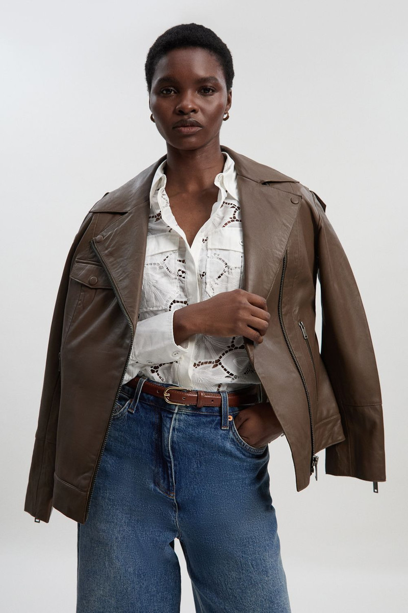 KAREN MILLEN Cotton Cutwork Woven Shirt outlook