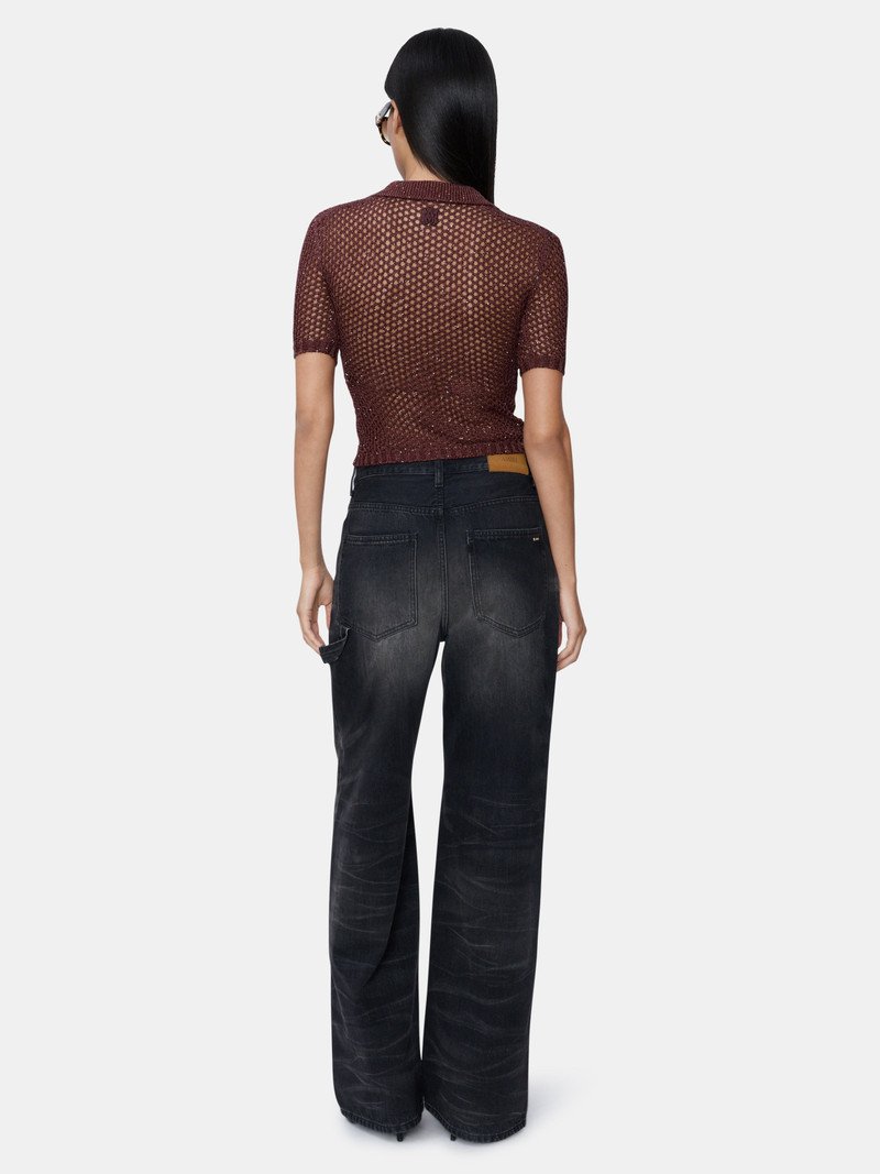 WOMEN'S FLORAL CROCHET POLO 4