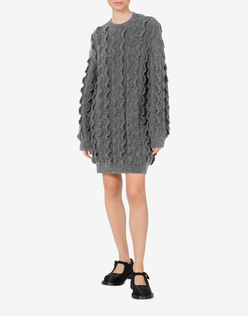 Moschino DRESS IN STRETCH MOHAIR GOLDEN M outlook