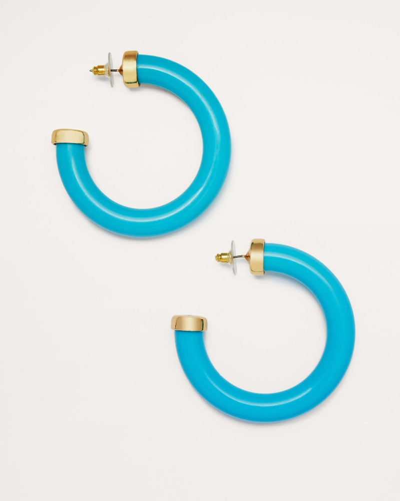 Emmy Resin Hoop Earrings | TURQUOISE 1