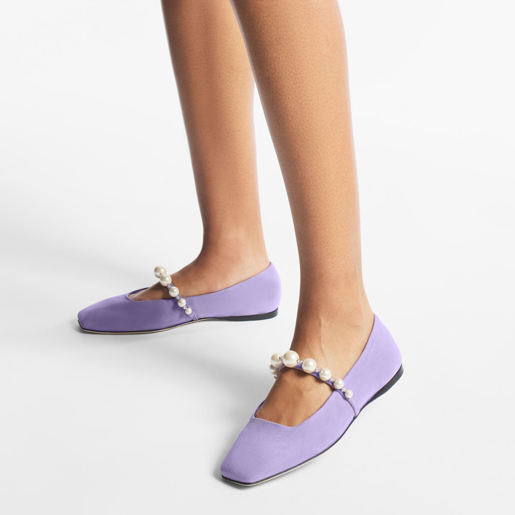 Ade Flat
Suede Tanzanite Pearl Flats - 2