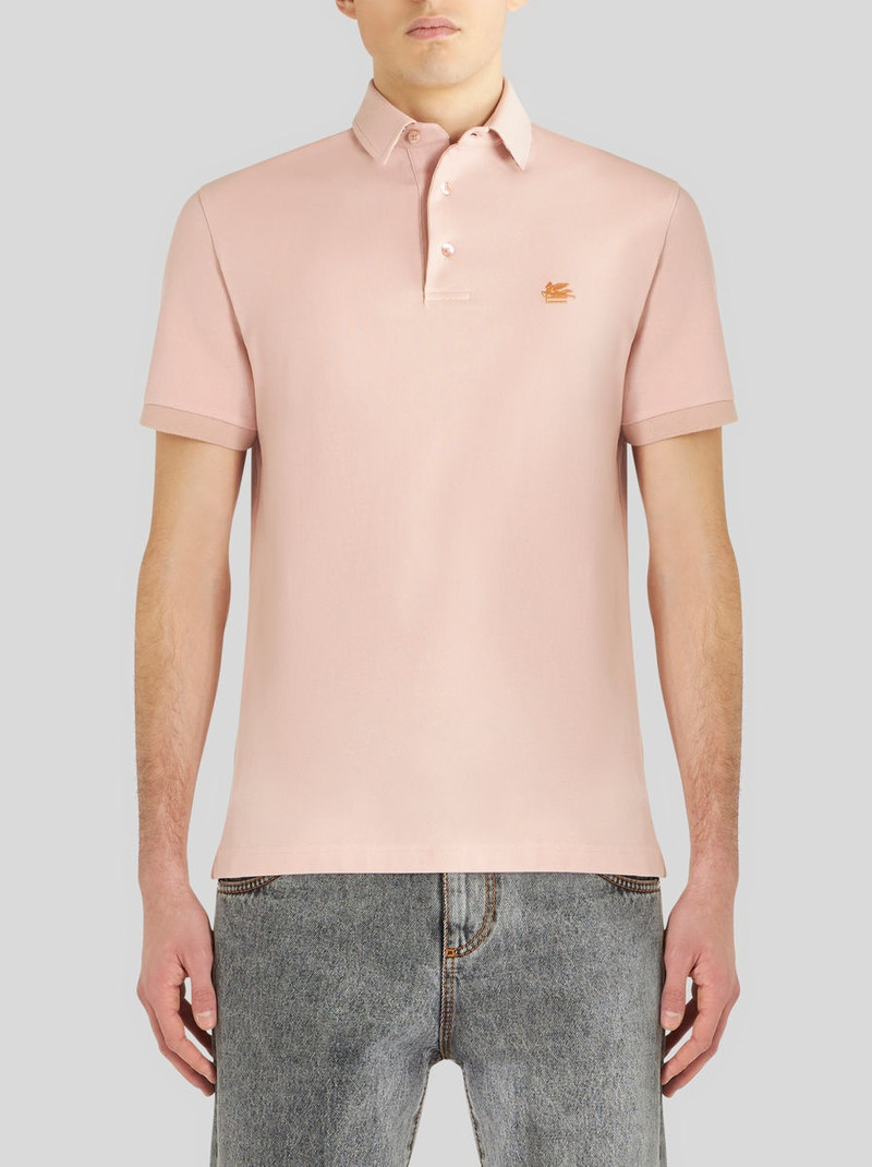 POLO SHIRT WITH LOGO AND PAISLEY UNDERCOLLAR 2