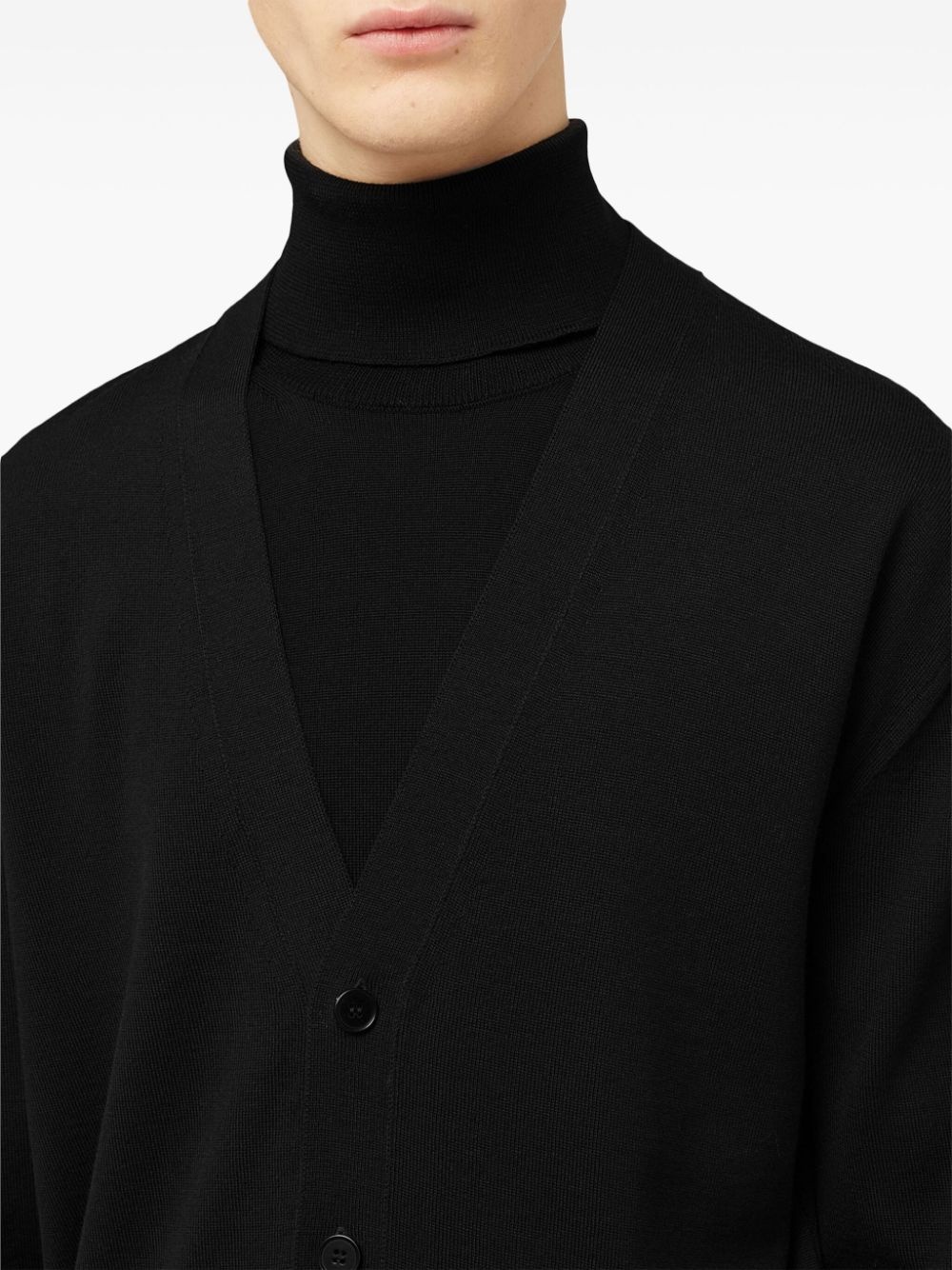 V-neck wool cardigan - 5