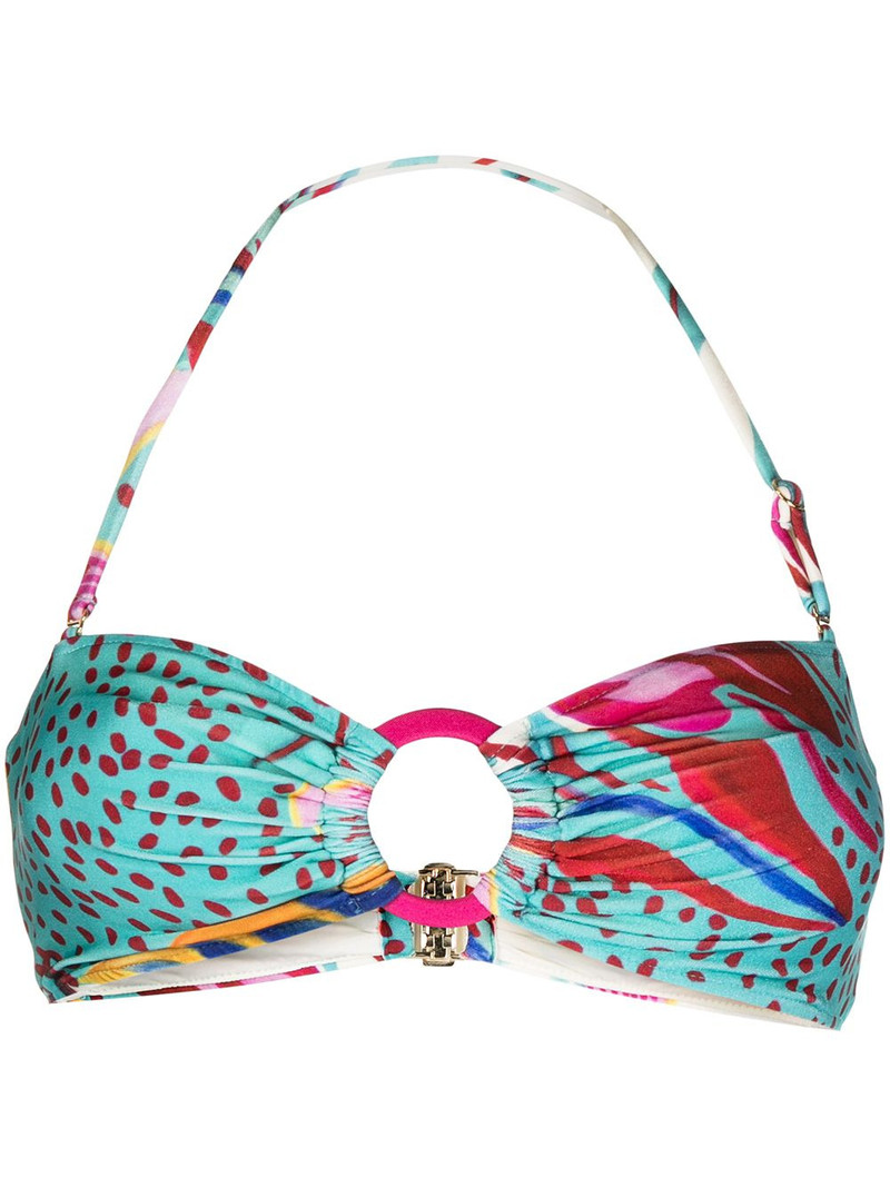 floral-print bandeau bikini top 1