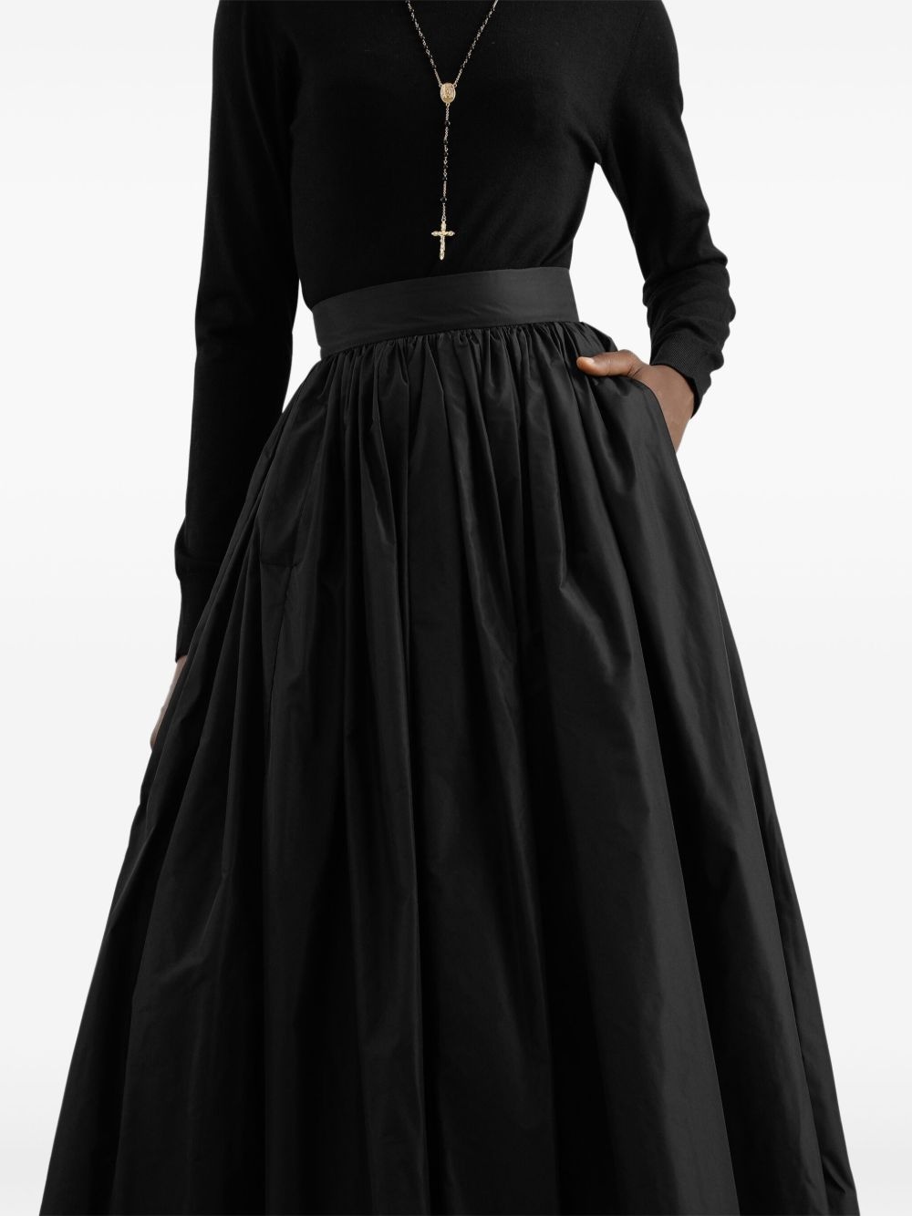 taffeta circle maxi skirt - 5