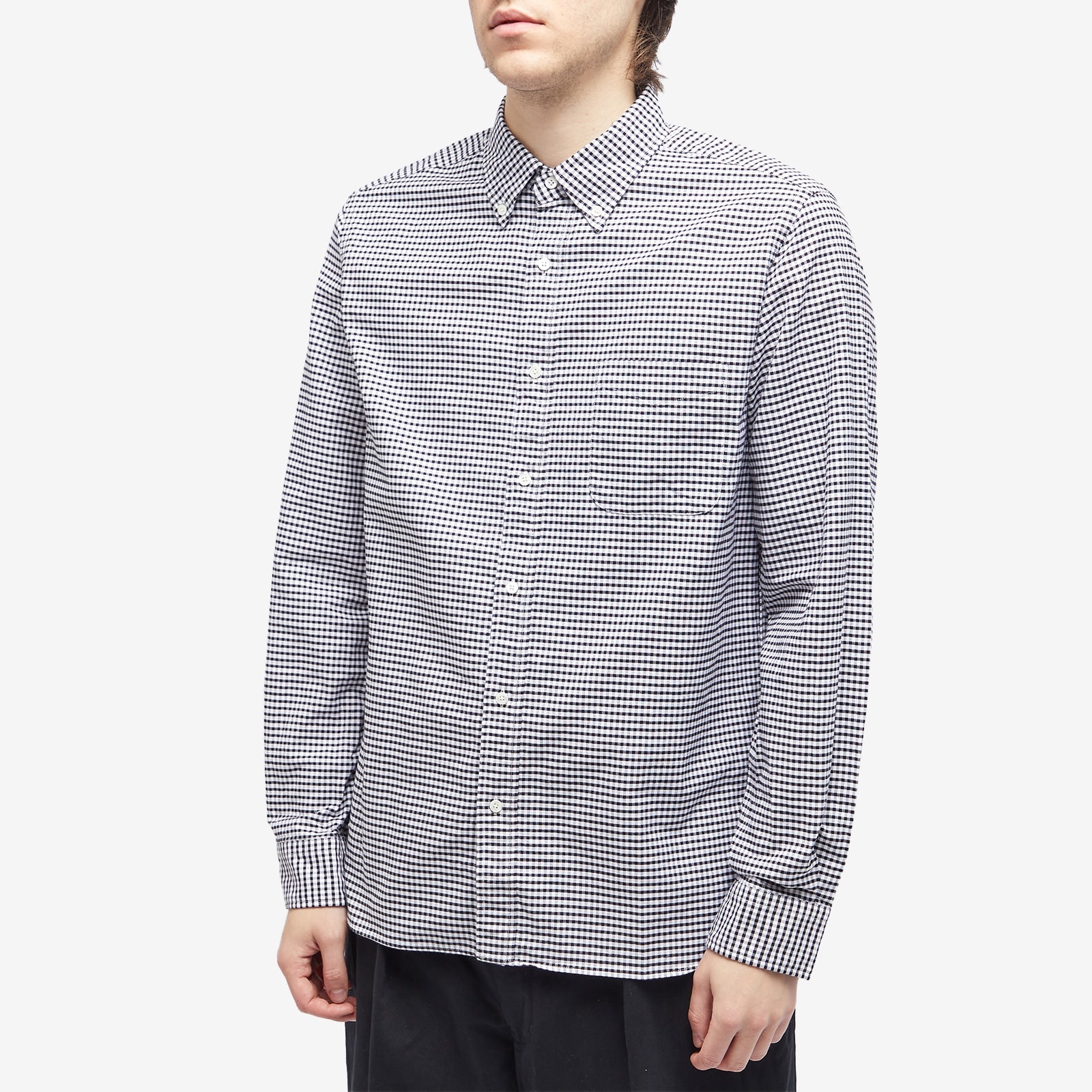 Beams Plus Button Down Gingham Oxford Shirt