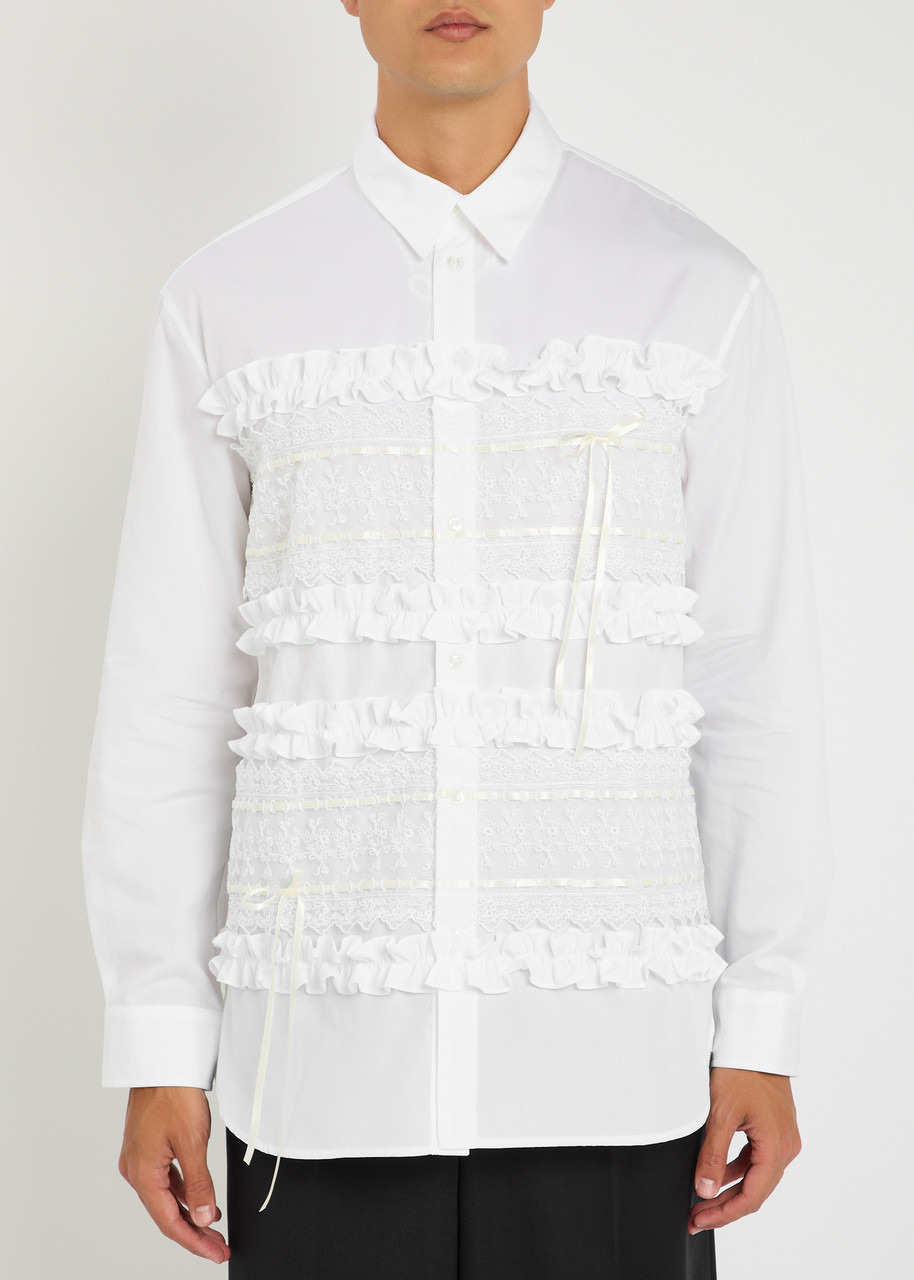 Simone Rocha Ruffled Panelled Cotton Shirt - 2