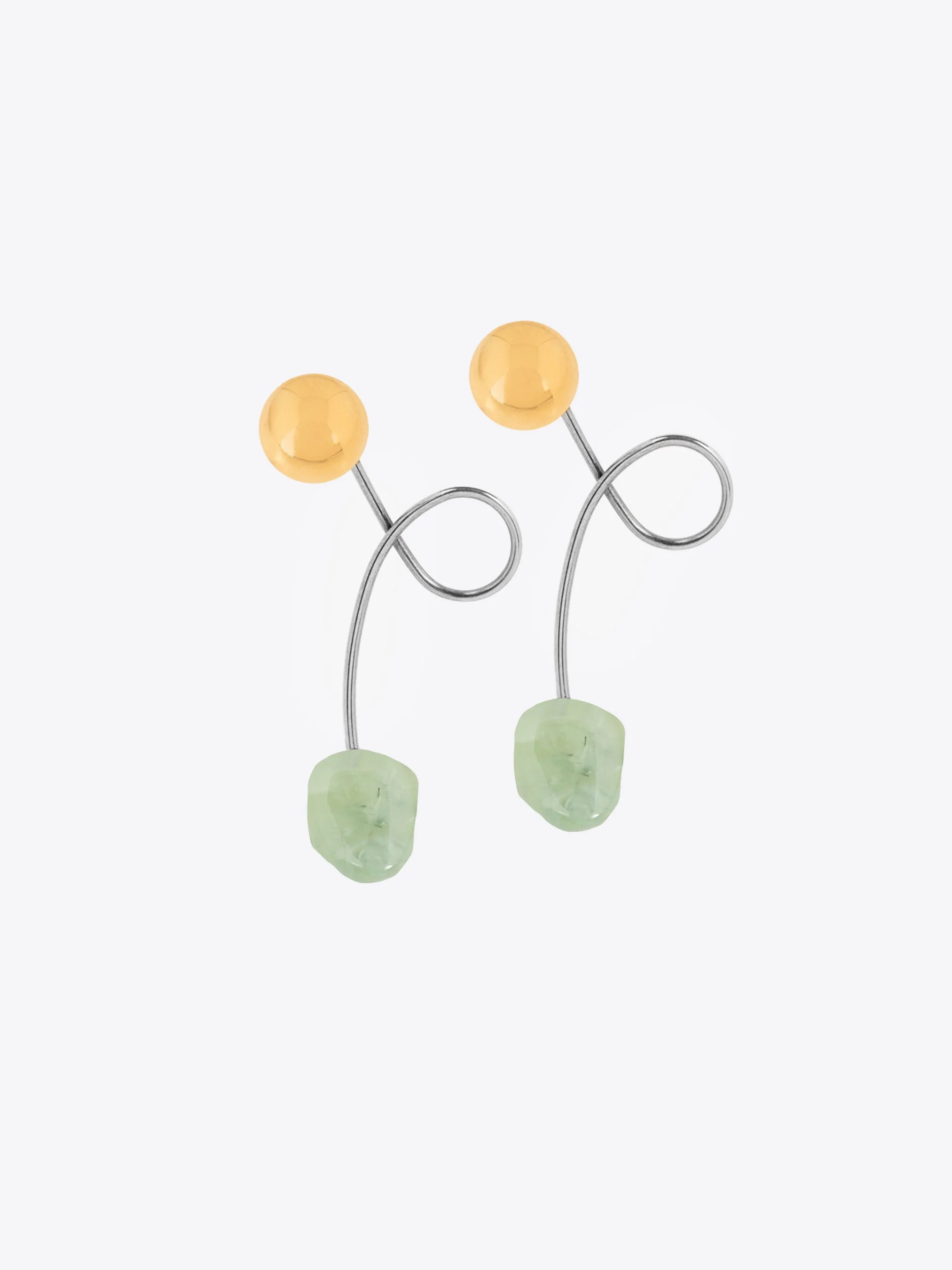 STONE STUD EARRINGS - 1
