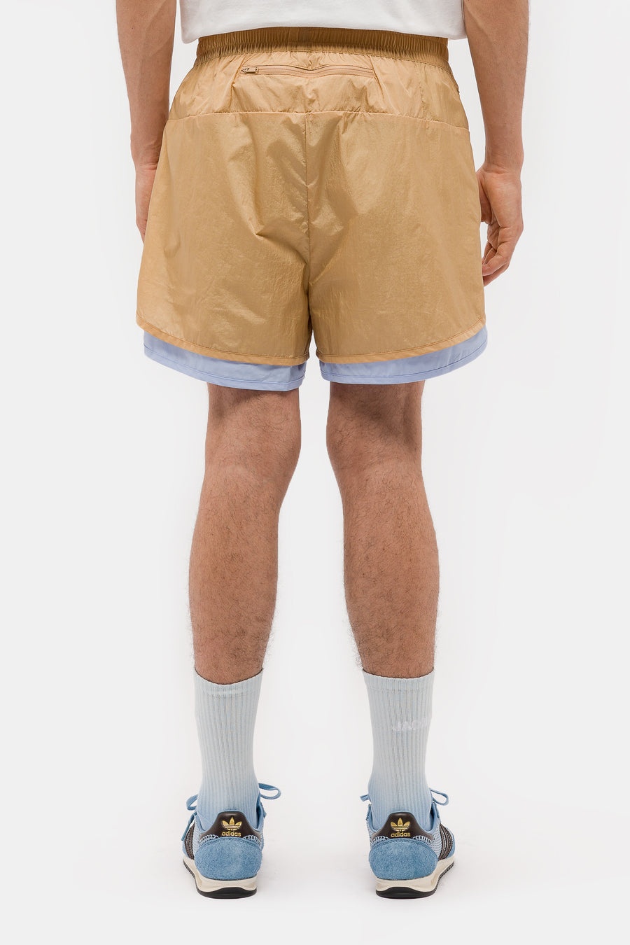 Wales Bonner Nylon Layered Shorts in Beige - 3