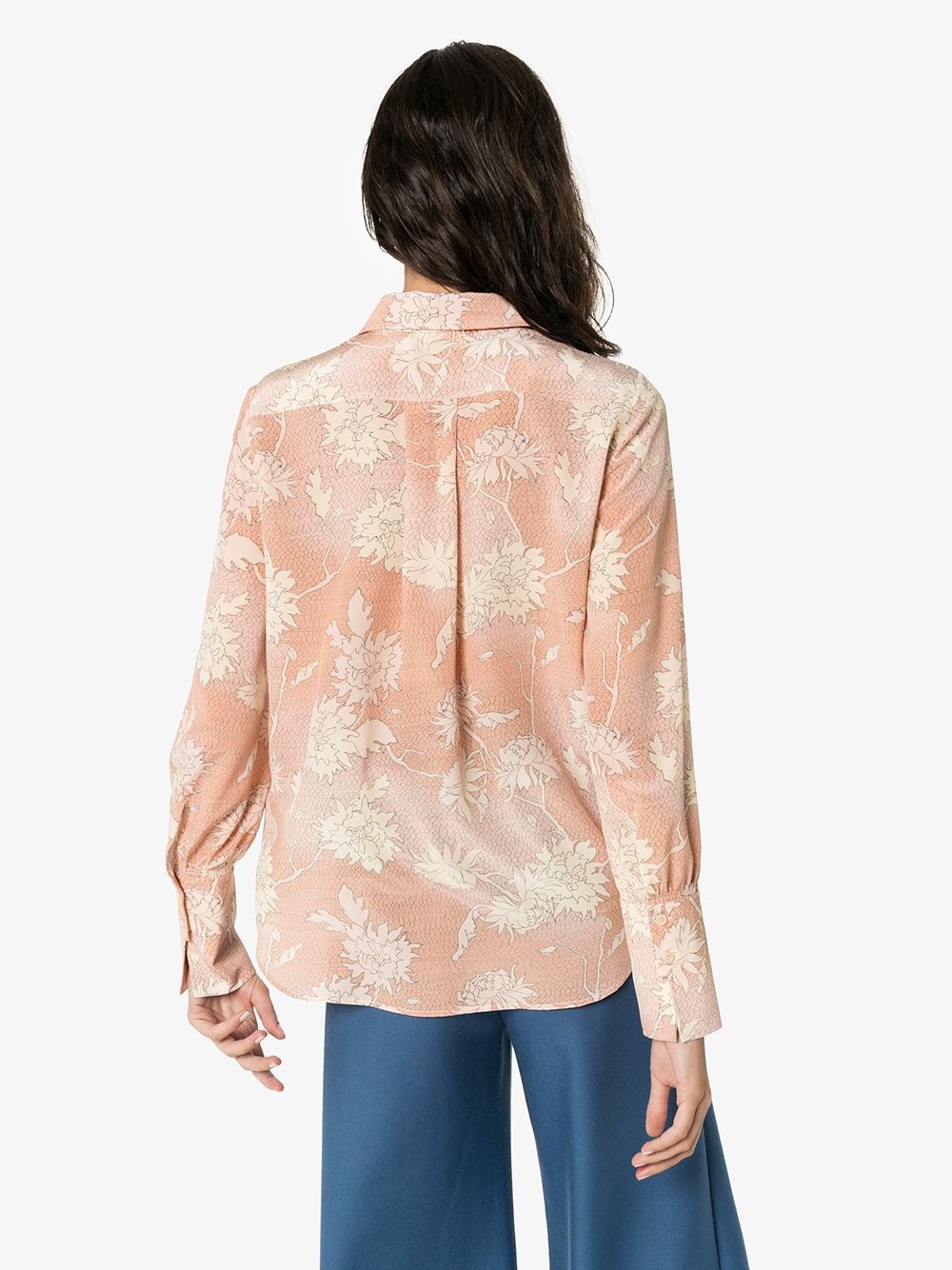 floral print button-down shirt - 4