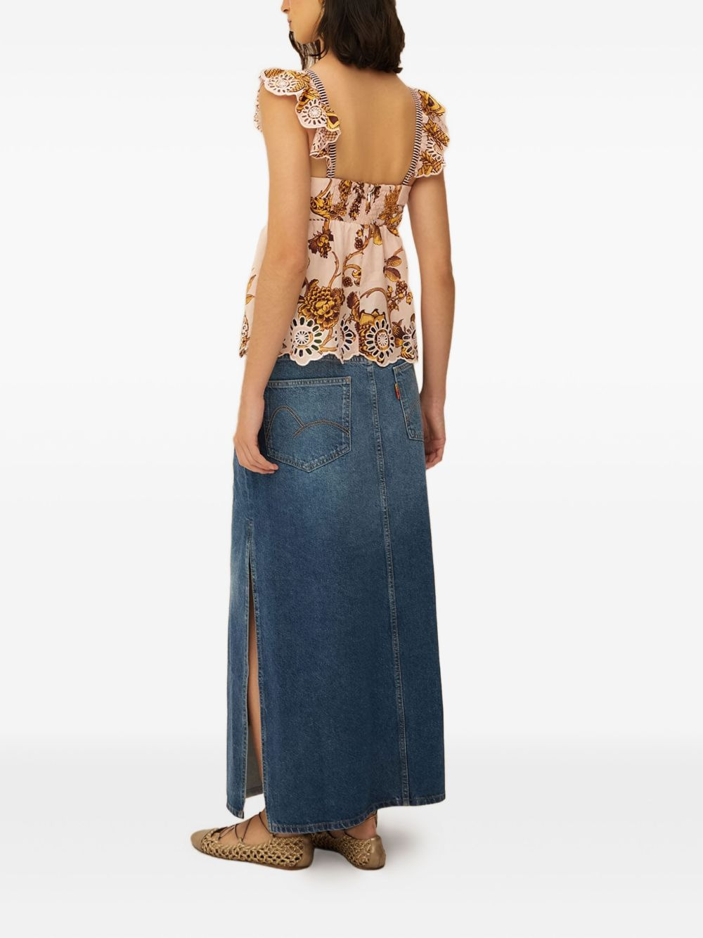 side-slit maxi skirt - 3