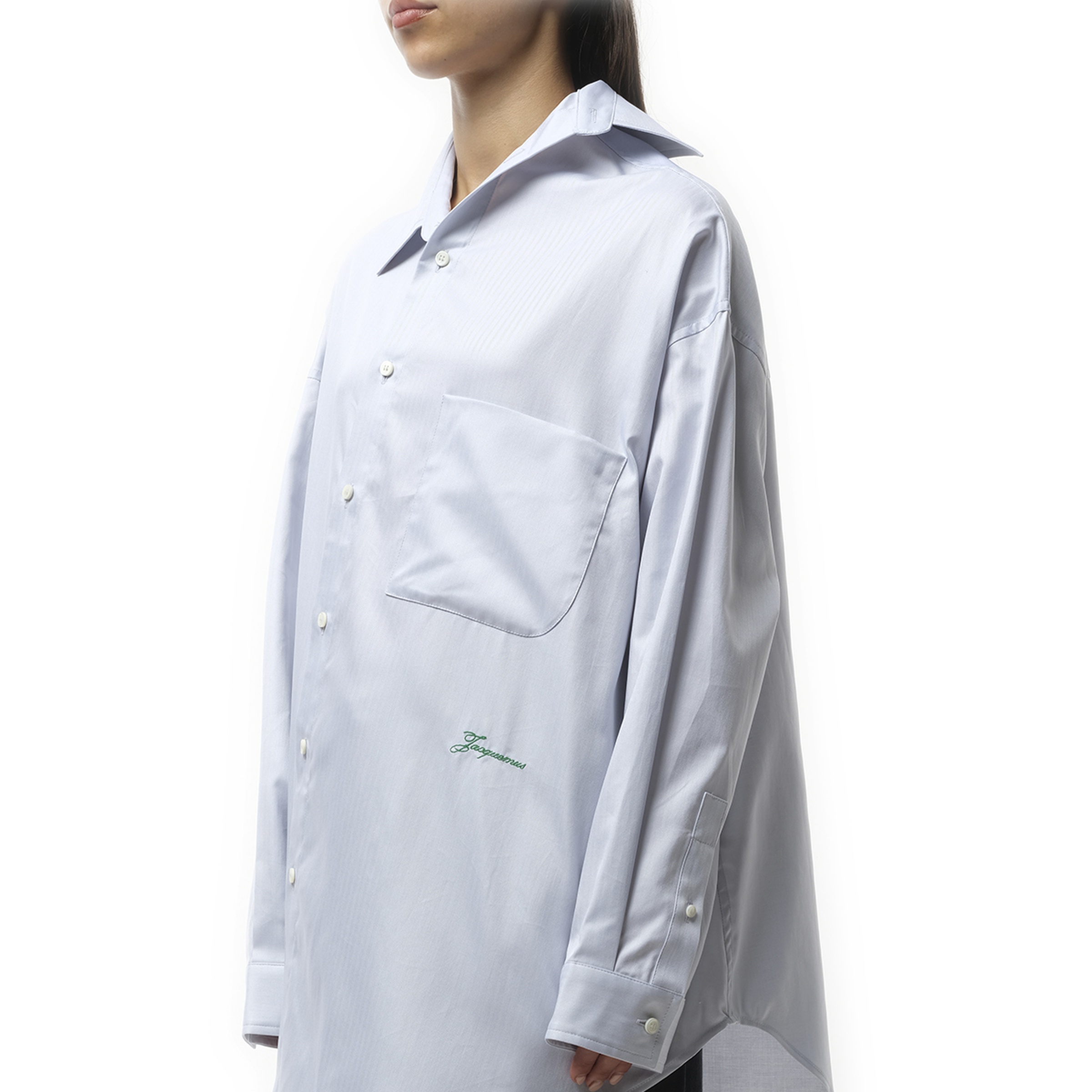 La Chemise Cuadro in Light Grey - 5