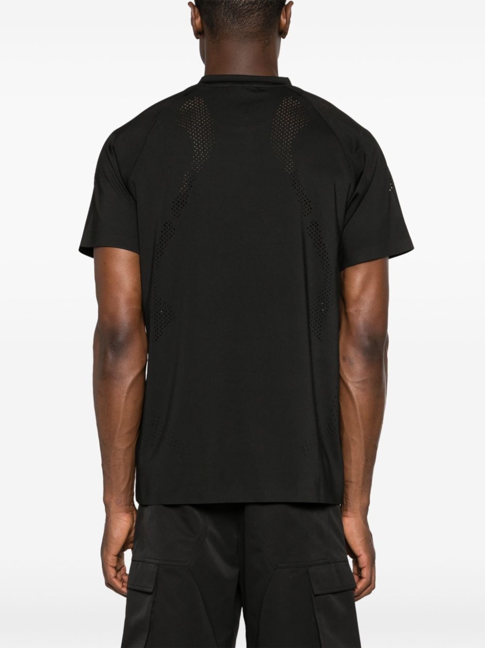 Intine round-neck perforated T-shirt - 4