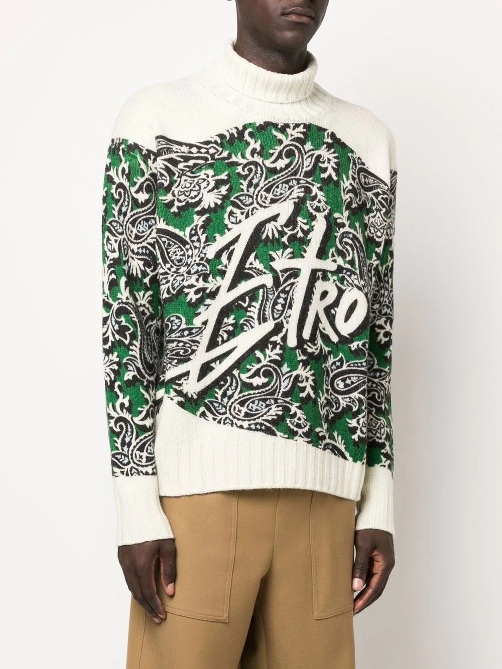 paisley intarsia-knit jumper - 3