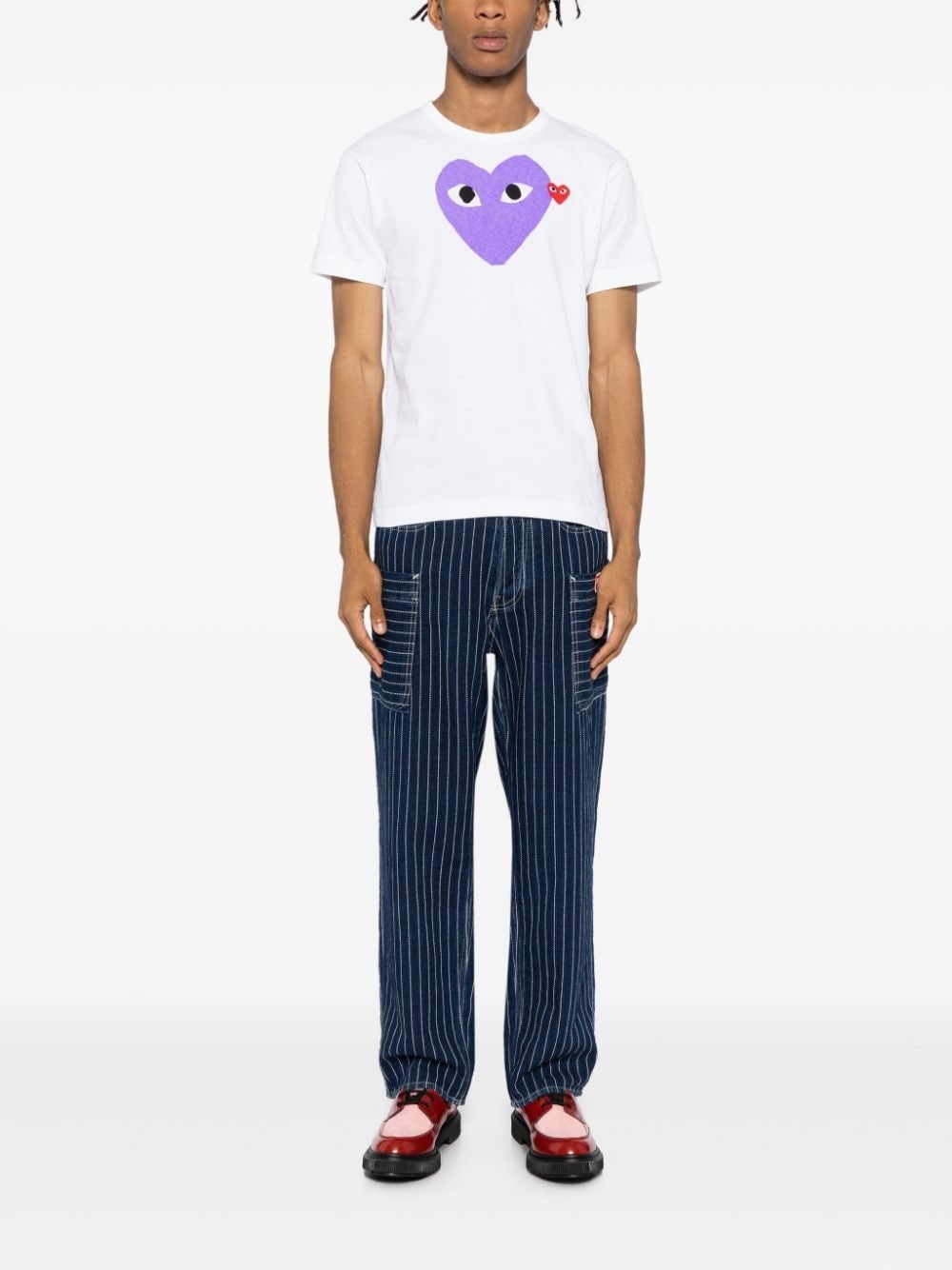 signature heart motif cotton T-shirt - 2