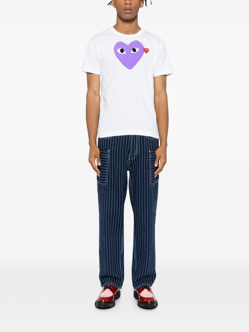 Comme des Garçons PLAY signature heart motif cotton T-shirt outlook