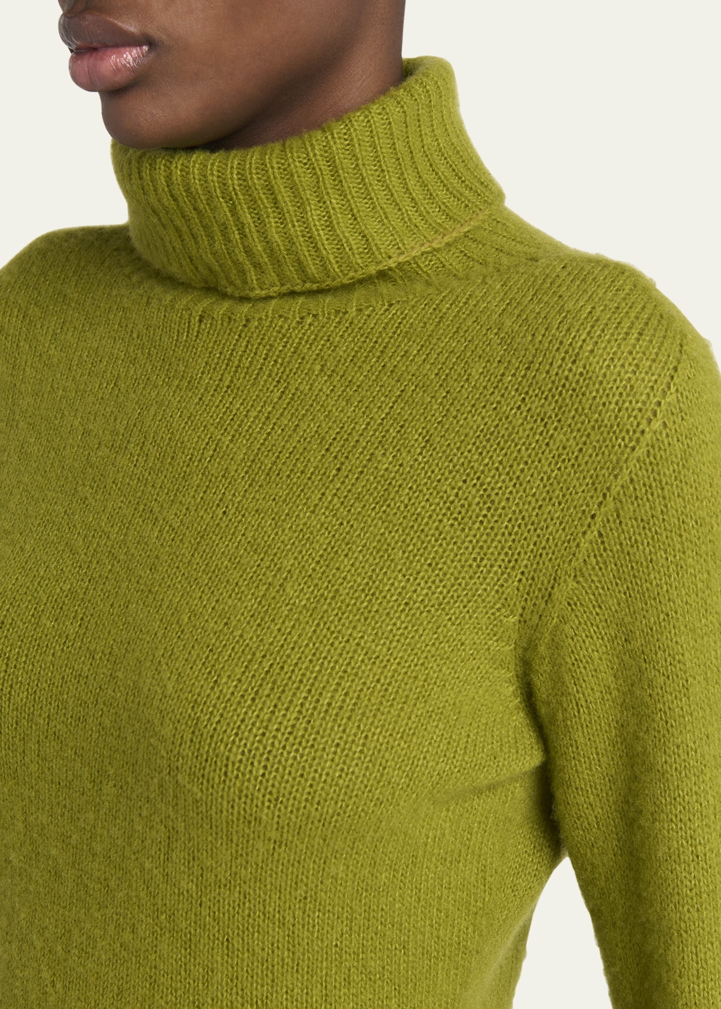 Cashmere-Silk Turtleneck Sweater - 5