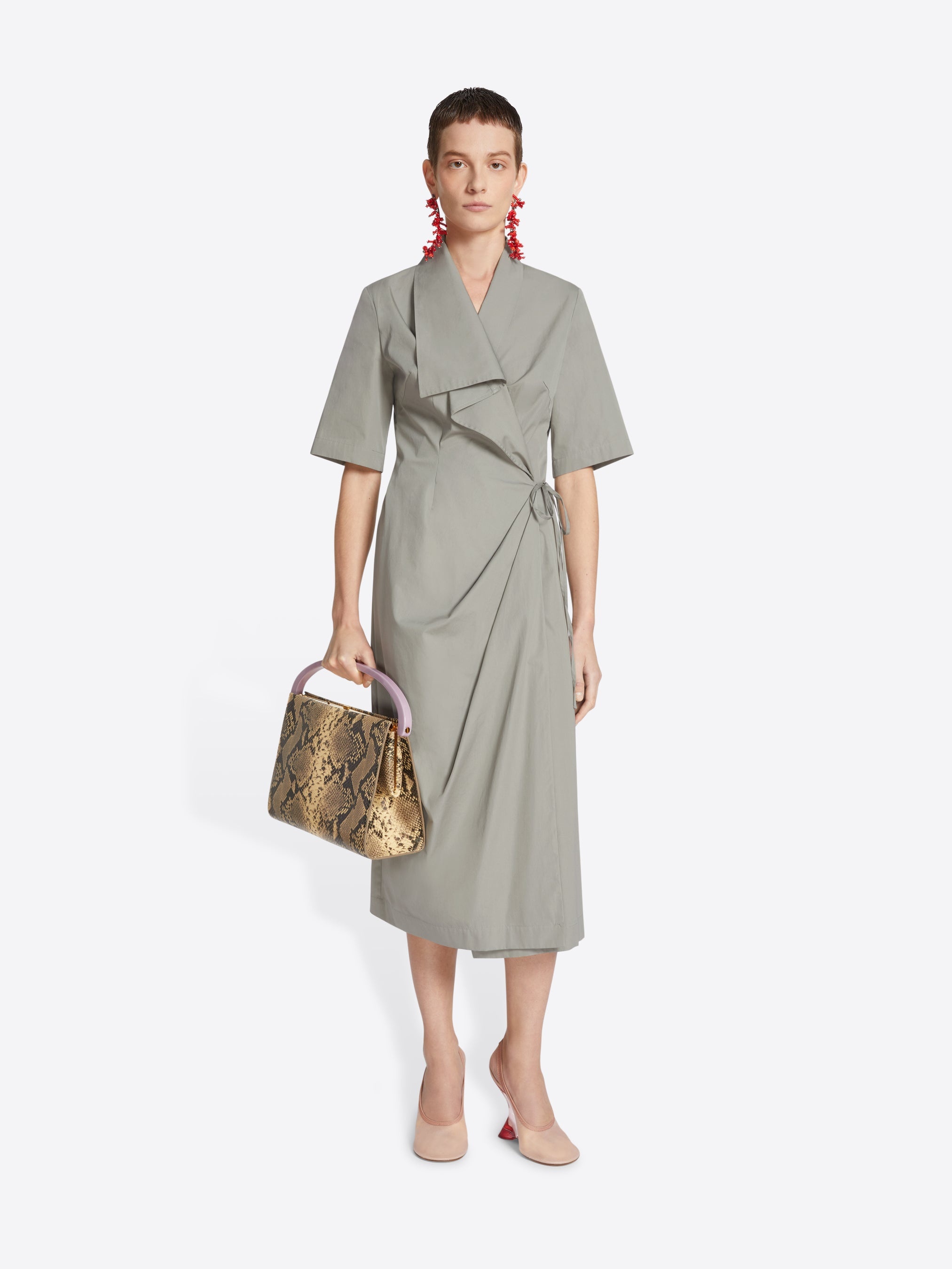 DRAPED WRAP DRESS - 2