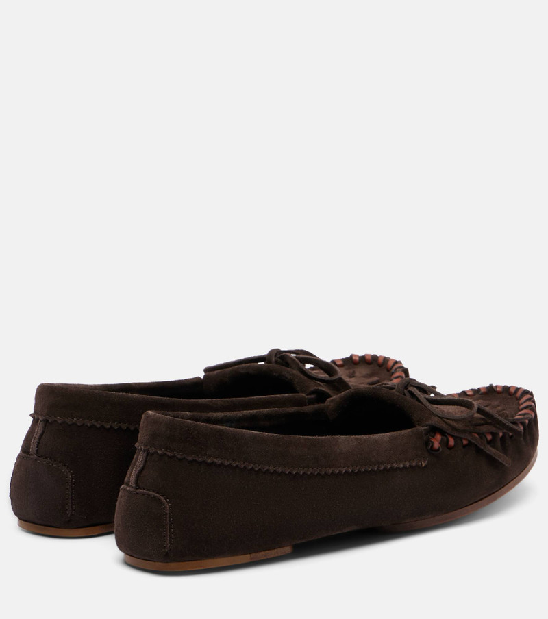 PARIS TEXAS Indiana tasseled suede loafers outlook