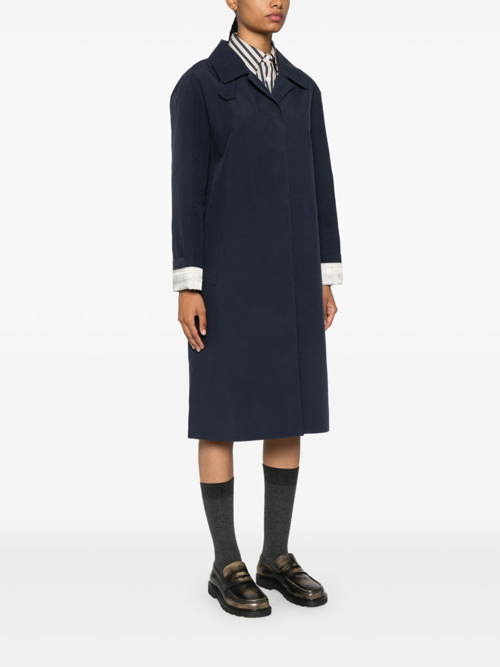 cotton single-breasted coat - 3