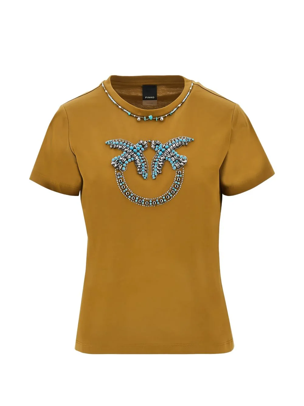 Love Birds bead-embellished T-shirt - 1