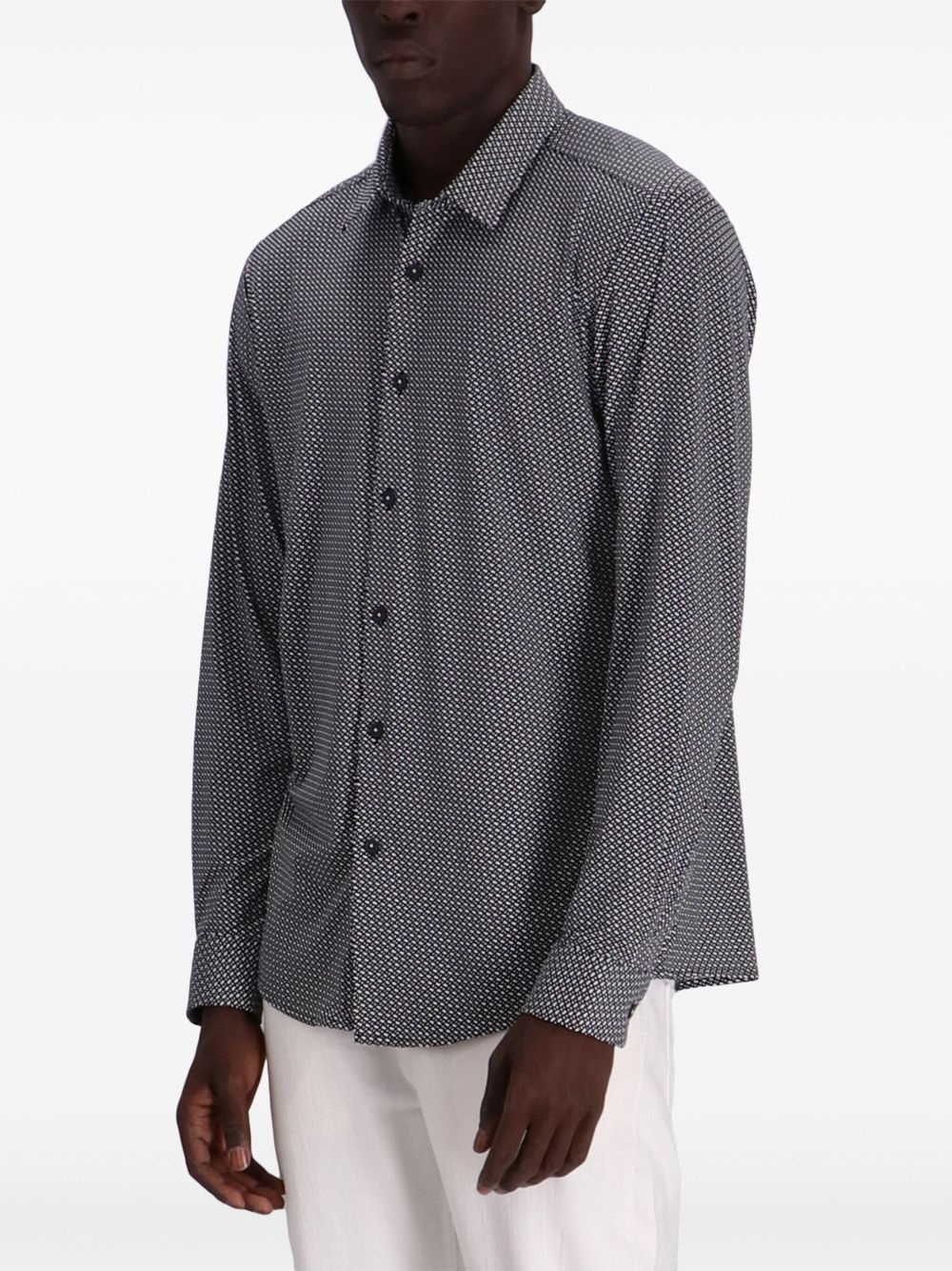 geometric-print long-sleeve shirt - 3