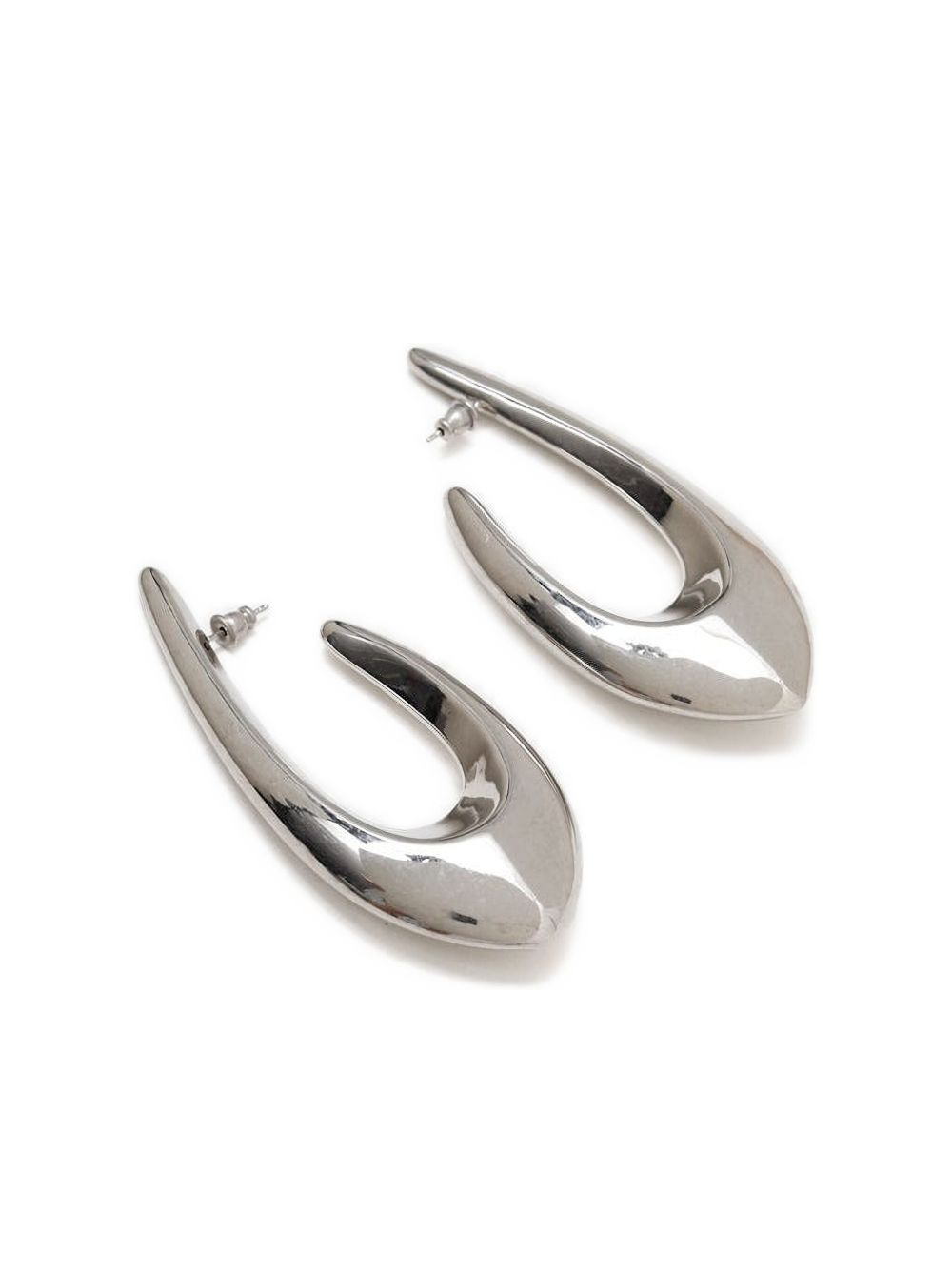 teardrop-shaped hoop earrings - 2