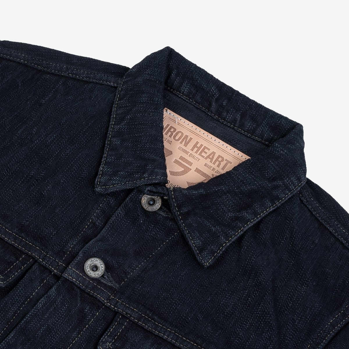 Iron Heart IHJ-122-IND 14oz Broken Twill Selvedge Denim Work Jacket Indigo