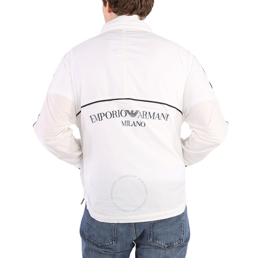 EMPORIO ARMANI Emporio Armani White Nylon Full Zip Logo