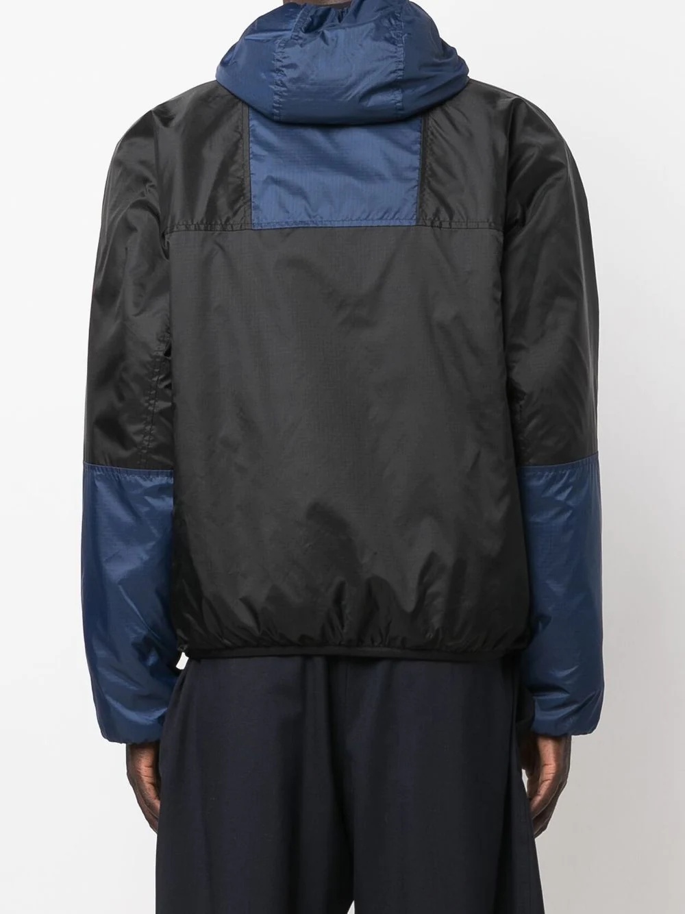 hooded colour-block panel jacket - 4