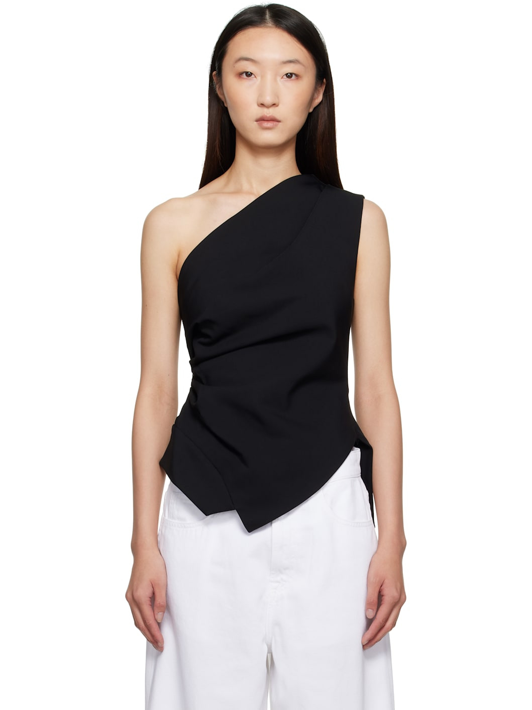 Black Lapel Top - 1