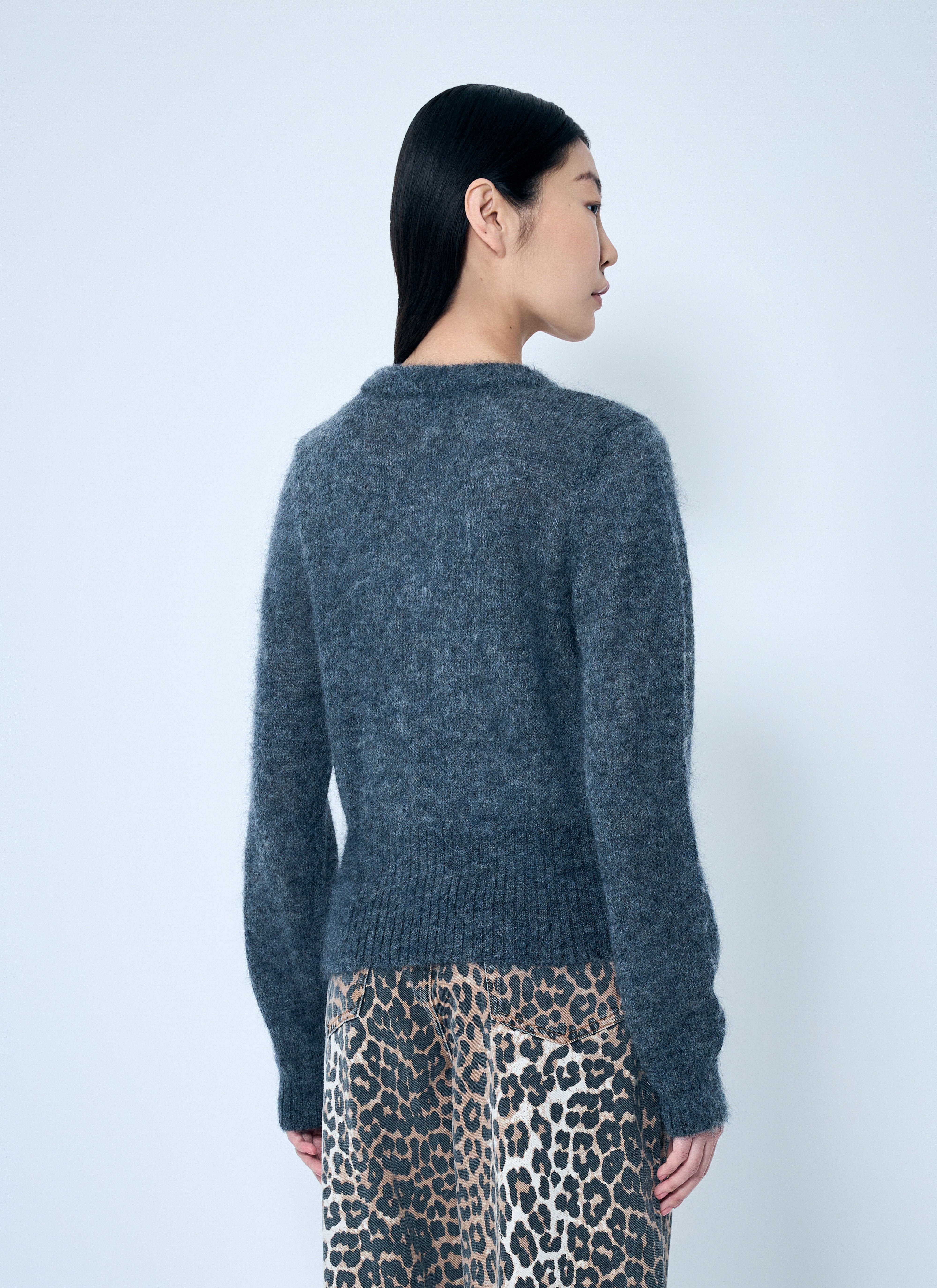 Ganni Women Light Mohair Tie-String Cardigan - 4