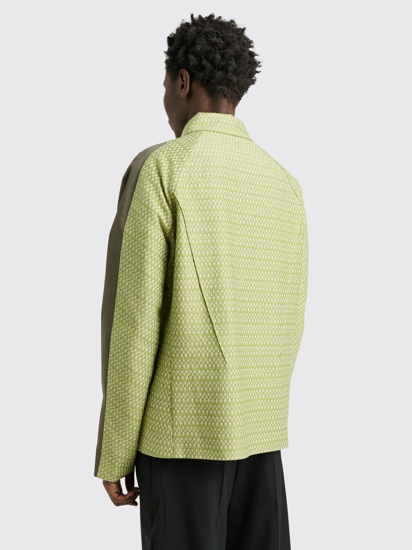 jacquard contrast-edge jacket - 5
