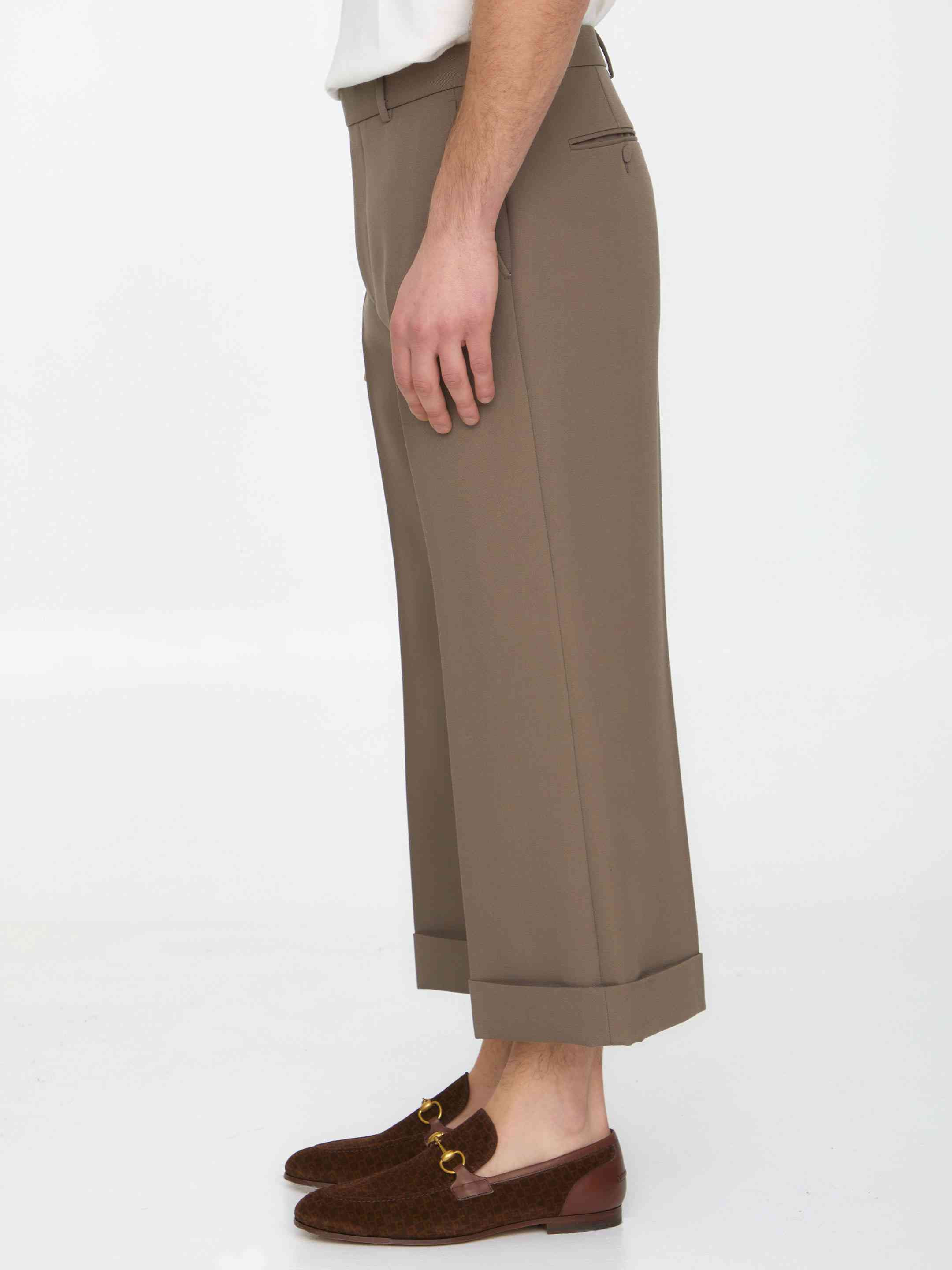 Gucci Men Textured Gabardine Trousers - 3