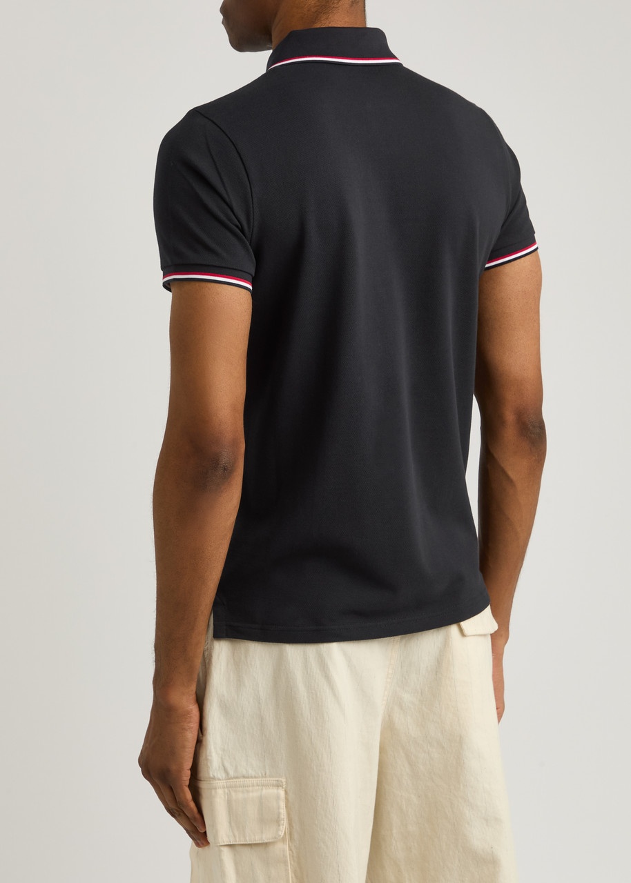 Moncler Logo-appliquéd Piqué Cotton Polo Shirt - 3
