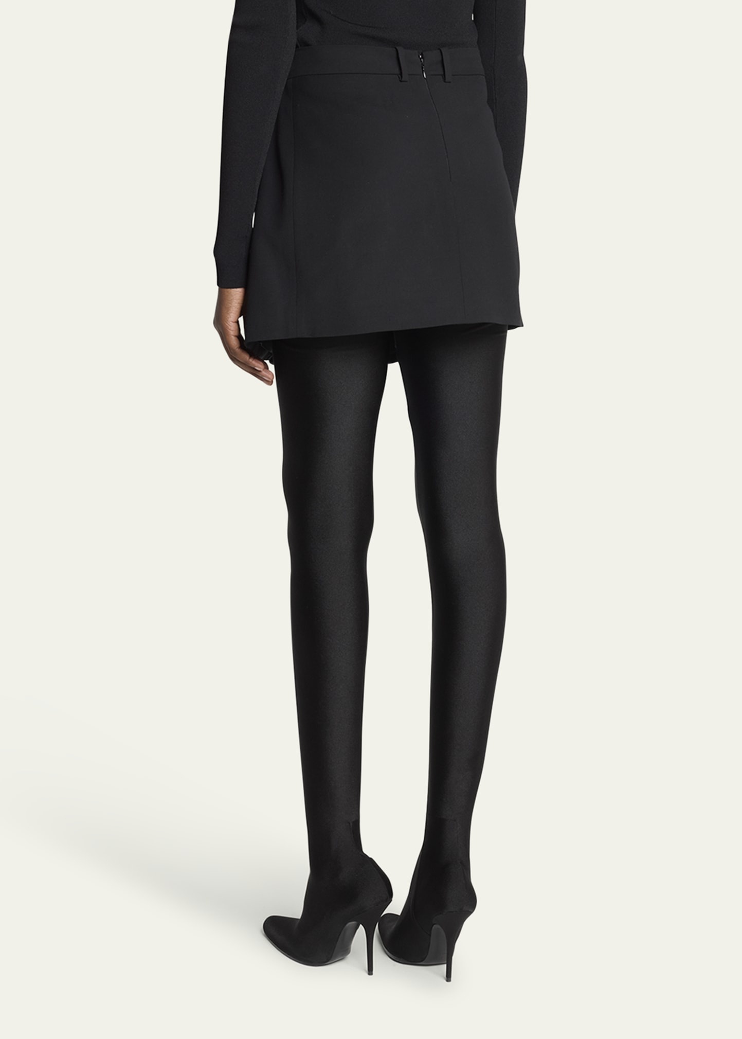 Double-Breasted Tailored Mini Skirt - 3