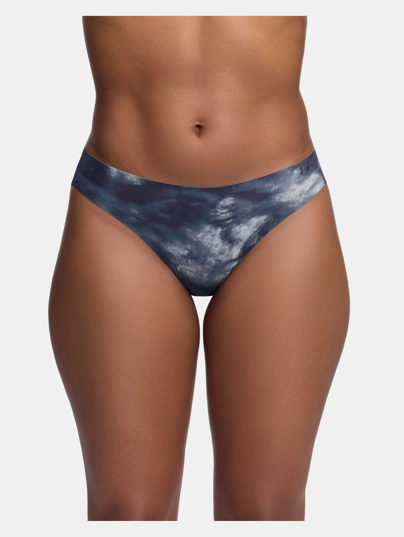 Women's UA Pure Stretch 3-Pack Printed No Show Thong 1