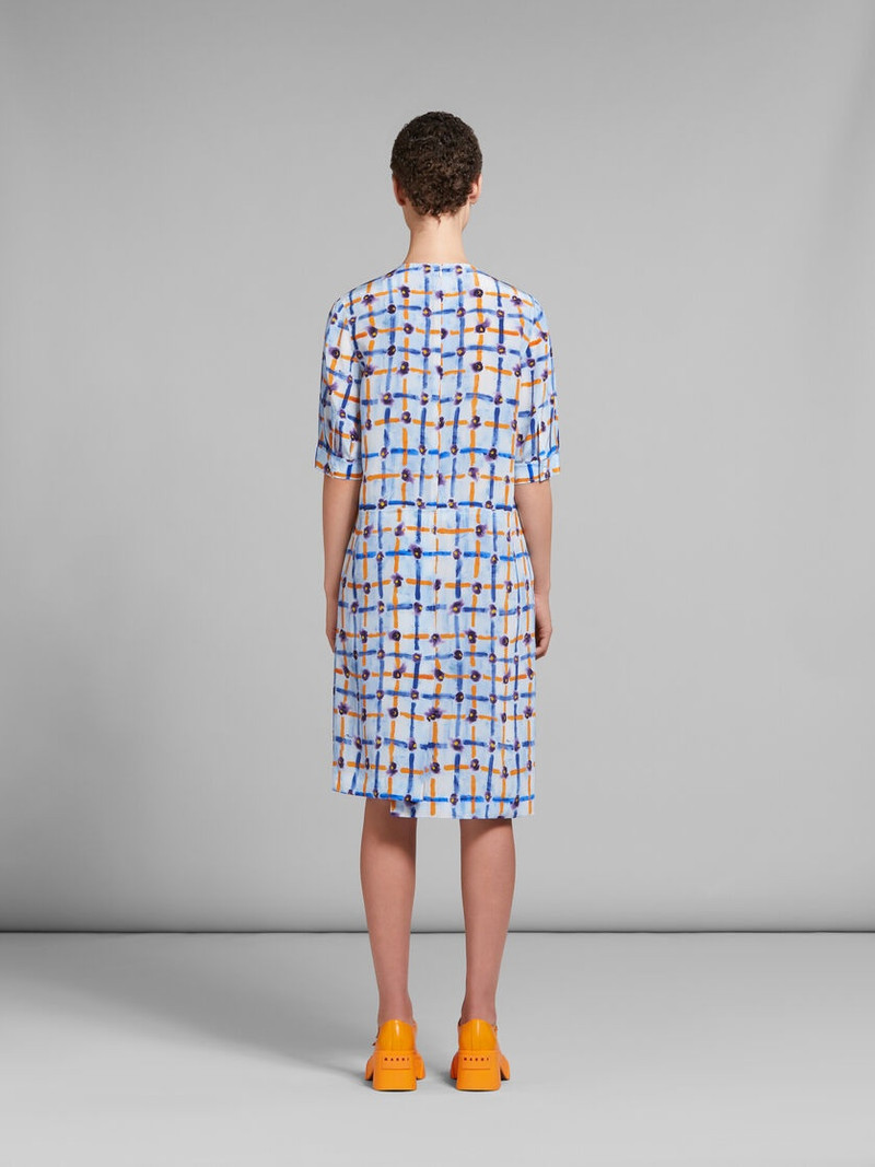 CRÊPE DE CHINE SHIFT DRESS WITH SARABAND PRINT 3