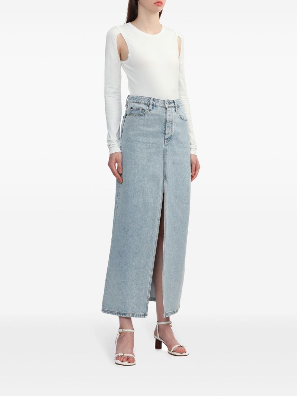 cut-out fine-knit jumper - 2
