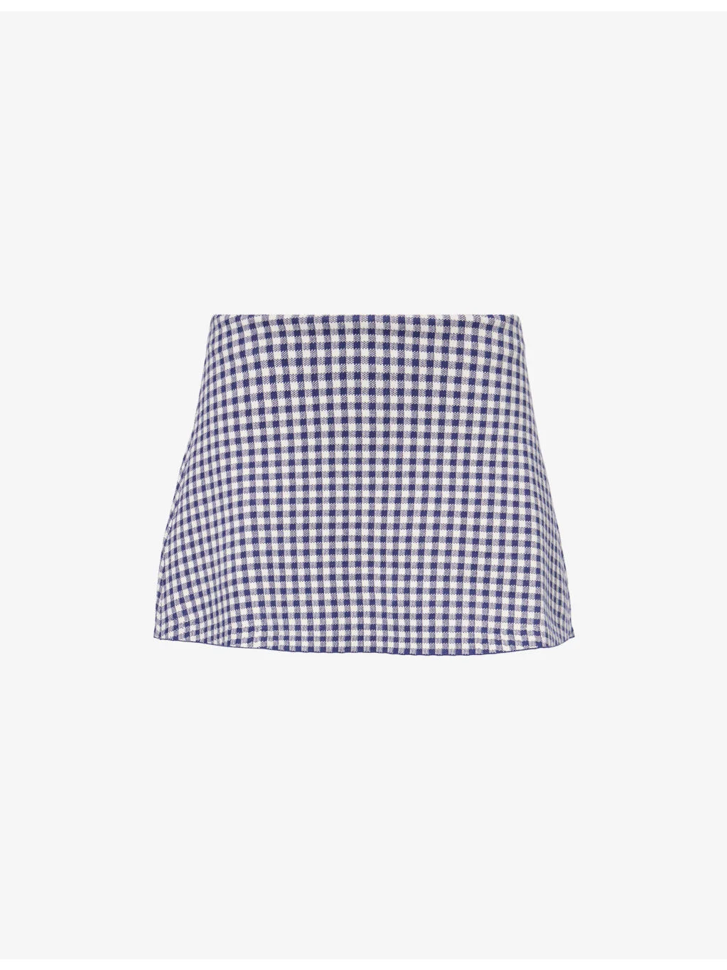 The Keepsake Gingham-Print Knitted Mini Skort - 1