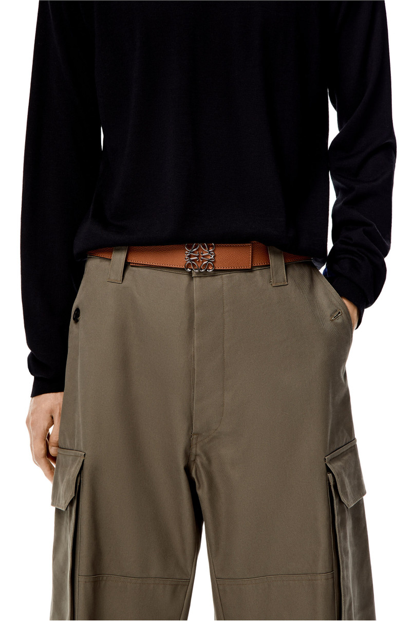 Loewe Reversible Anagram belt in soft grained calfskin and smooth calfskin outlook