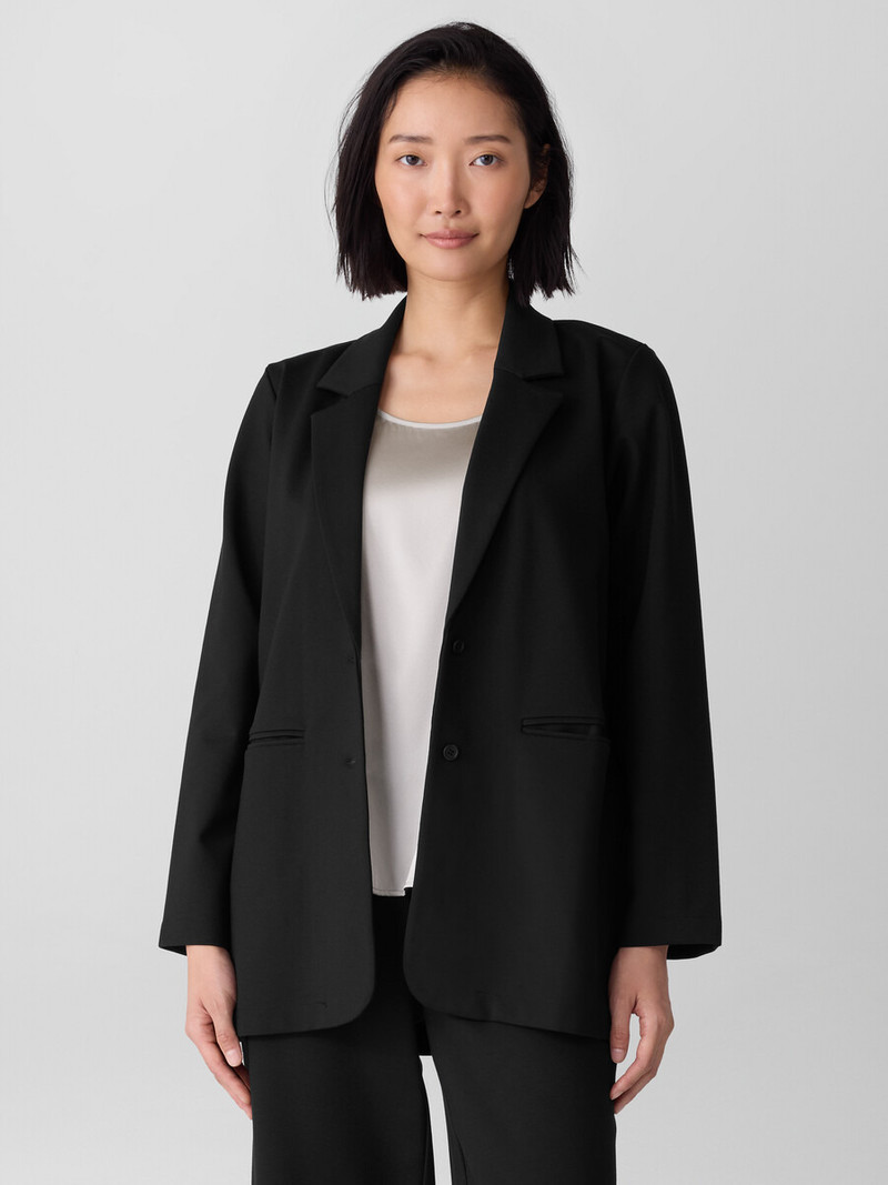EILEEN FISHER Washable Flex Ponte Long Blazer outlook