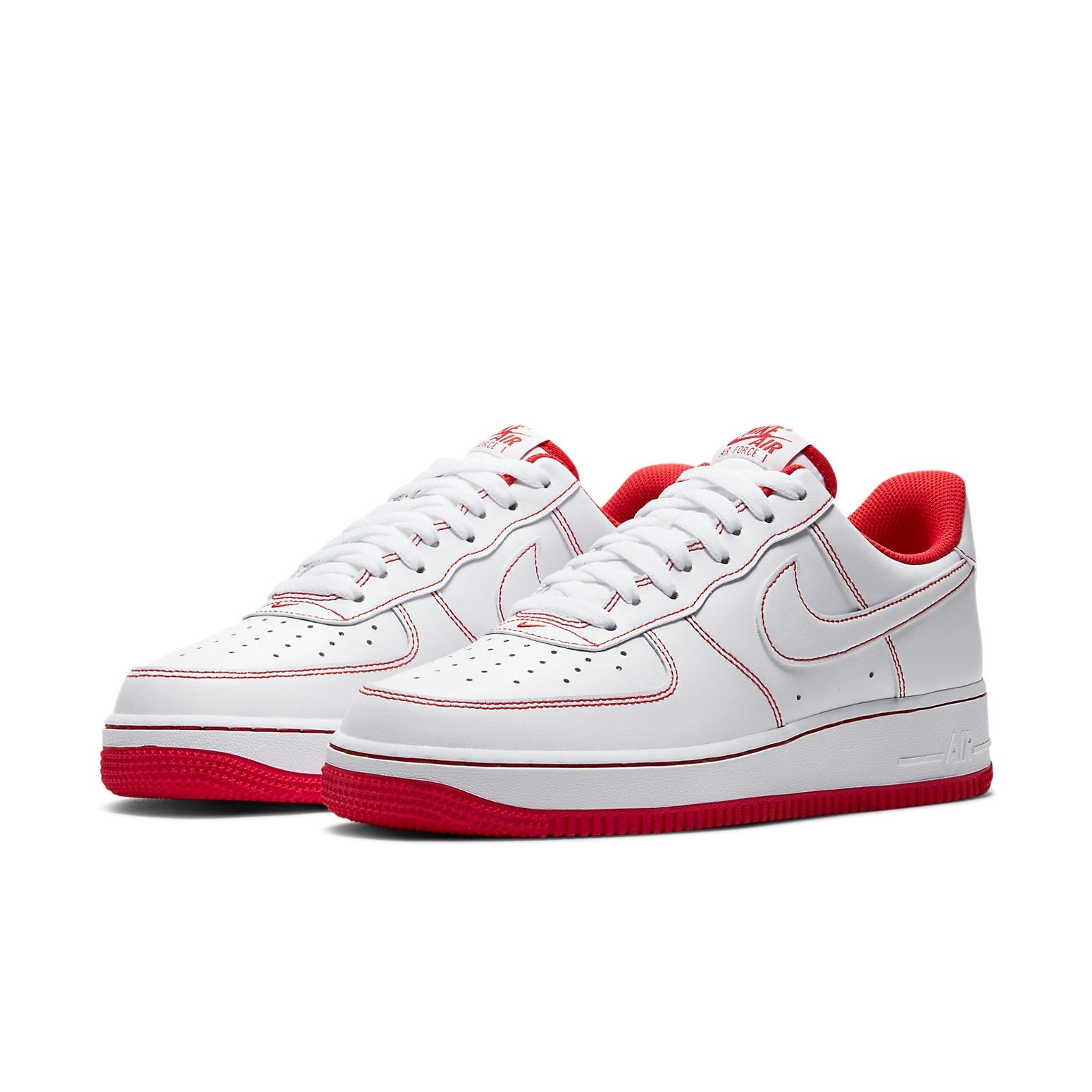 Nike Air Force 1 '07 'Contrast Stitch - White University Red' CV1724-100 - 3