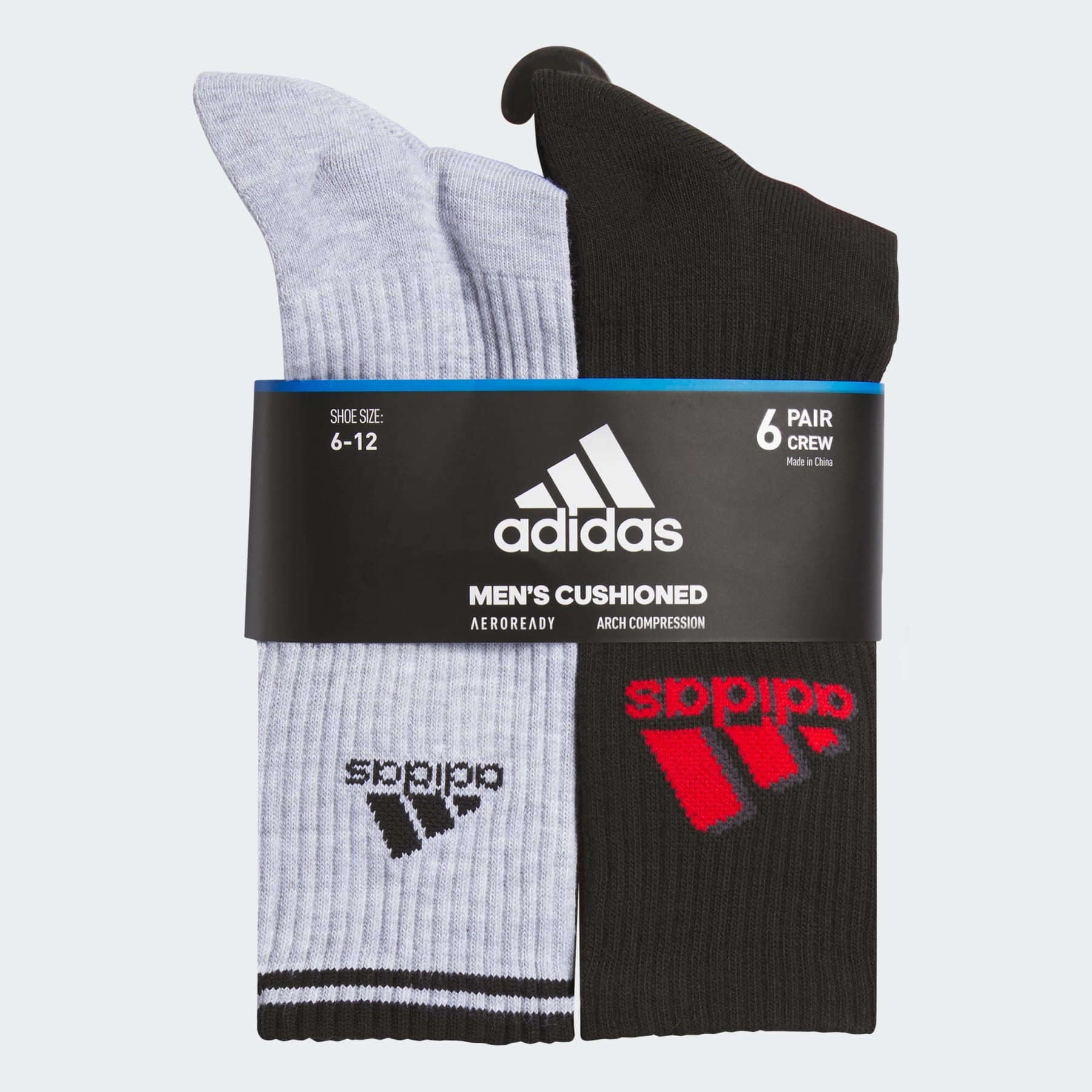 Athletic Cushioned Mixed 2.0 6-Pack Crew Socks - 3